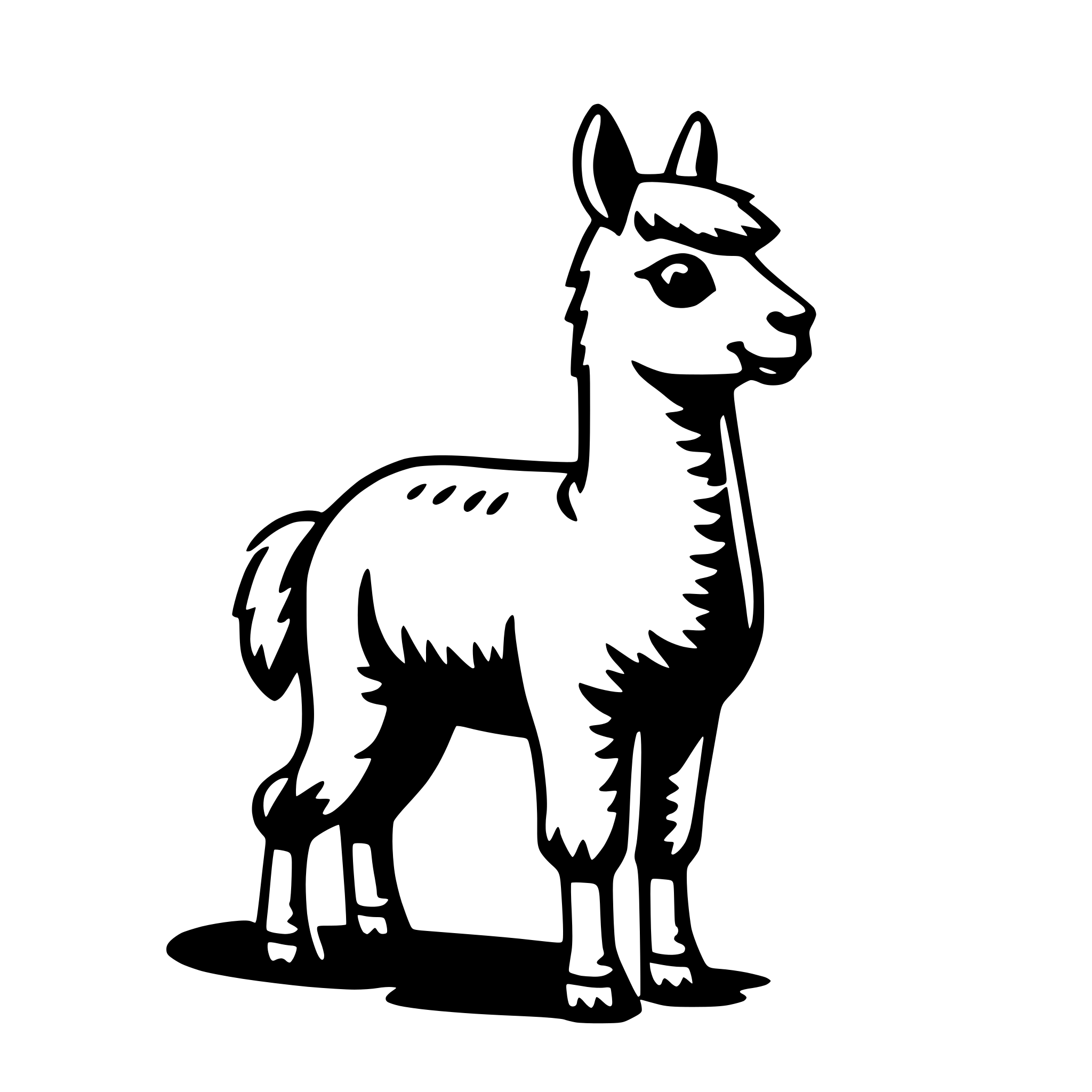 AI-generated SVG of 'alpaca'