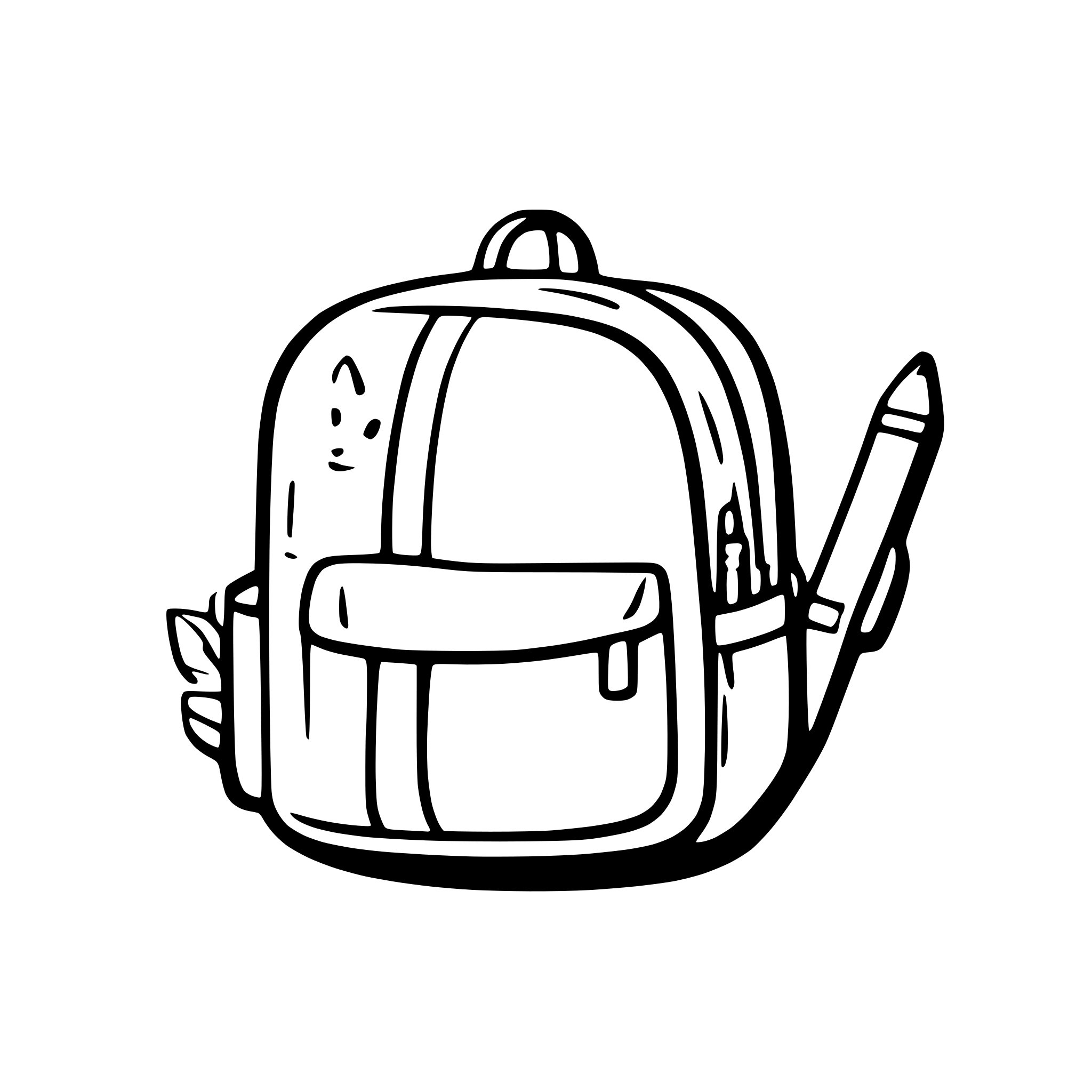 AI-generated SVG of a school items