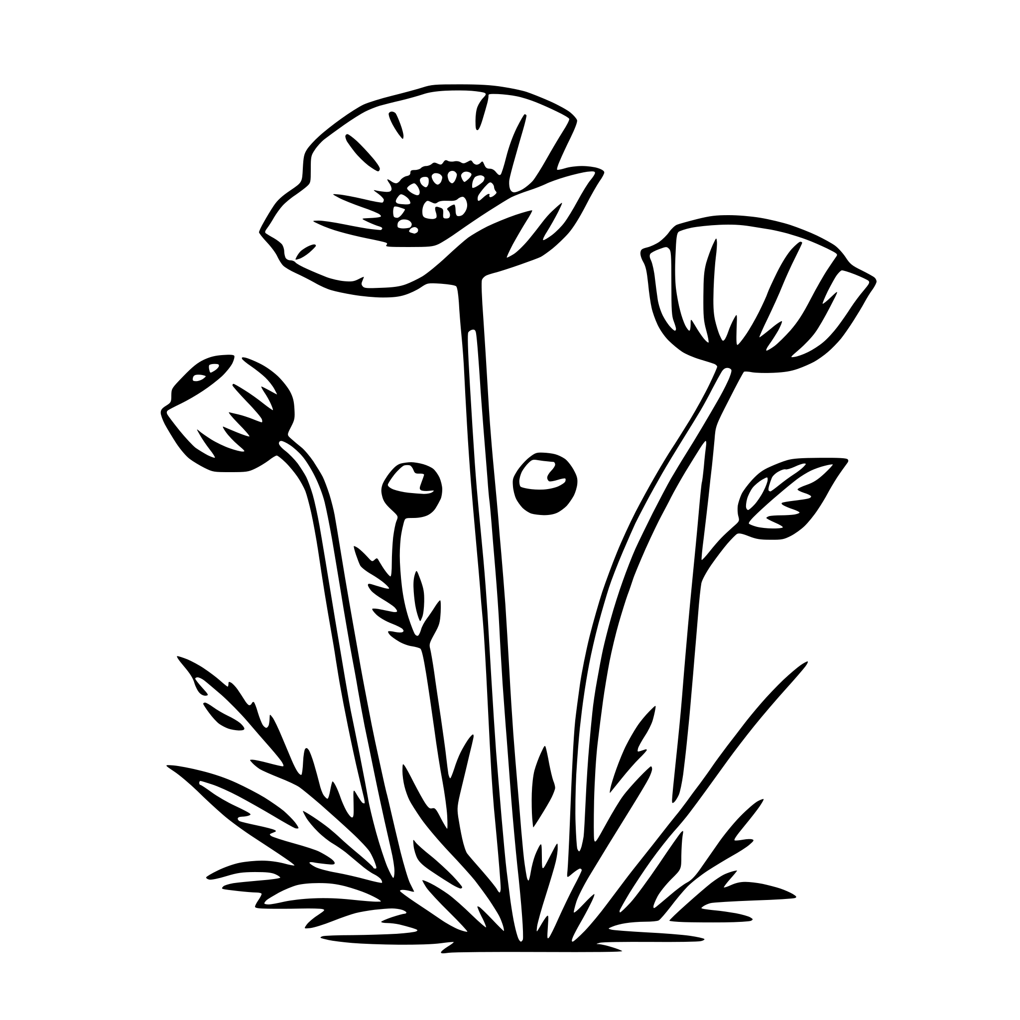 AI-generated SVG of a poppy
