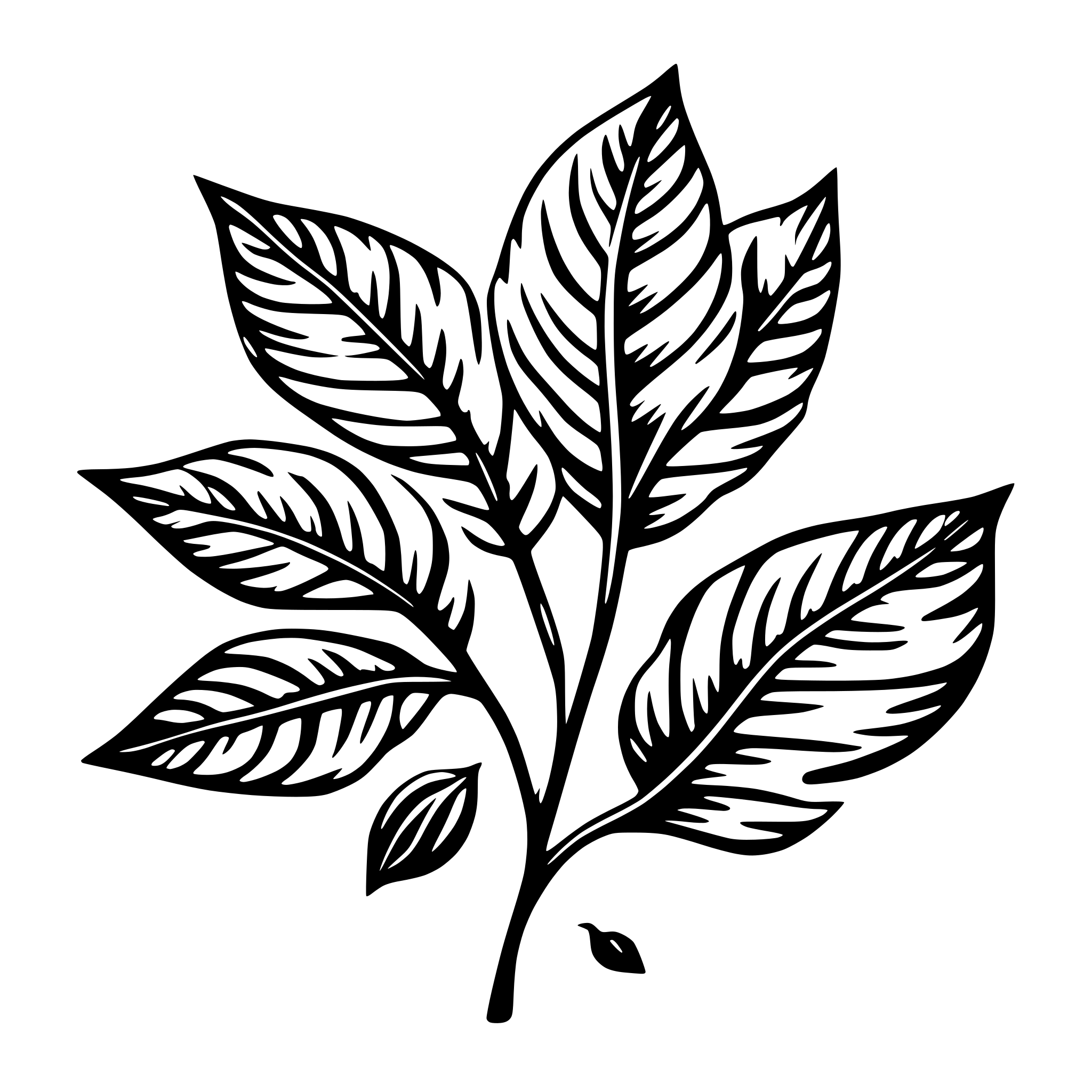 AI-generated SVG of 'abtract leaf repeating'