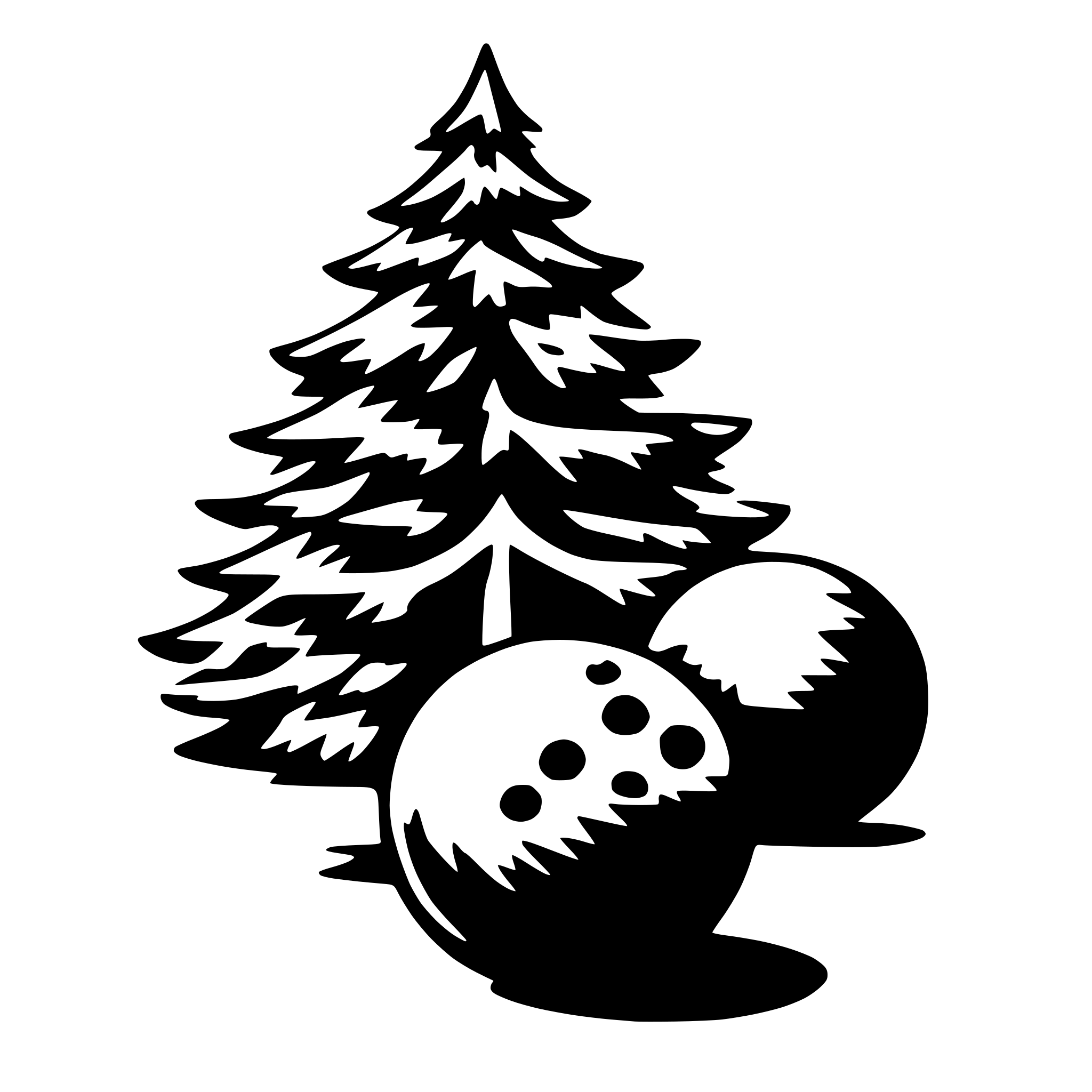 AI-generated SVG of 'christmas tree balls on it'