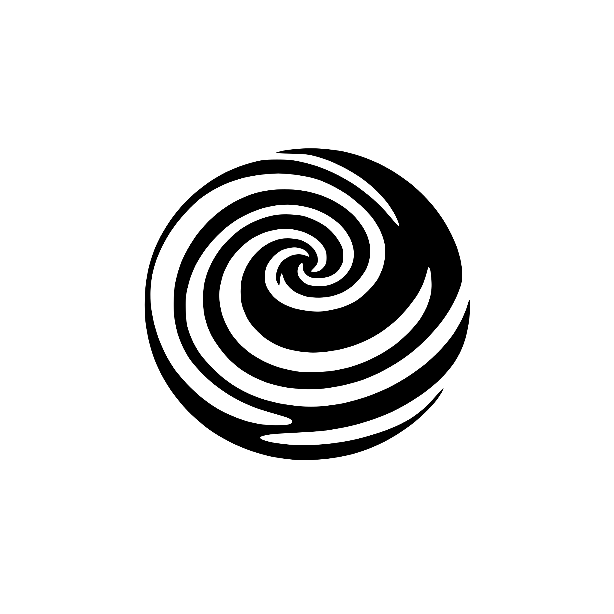 AI-generated SVG of 'An oval-shaped spiral galaxy silhouette'