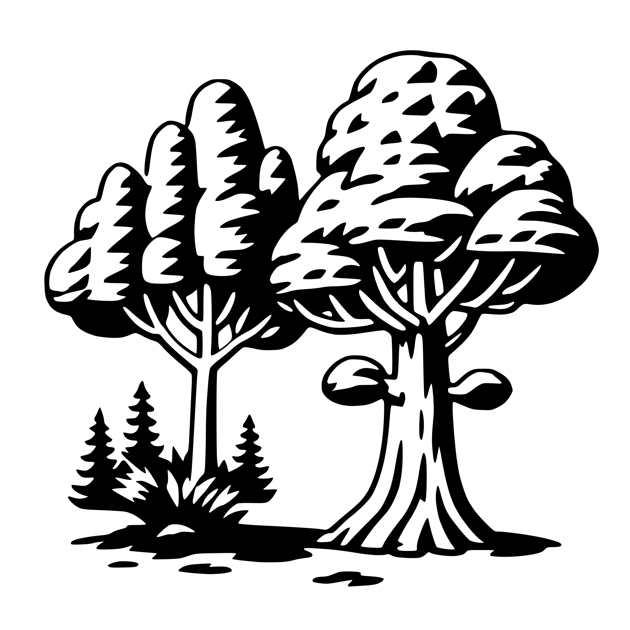 AI-generated SVG of 'cypress tree'