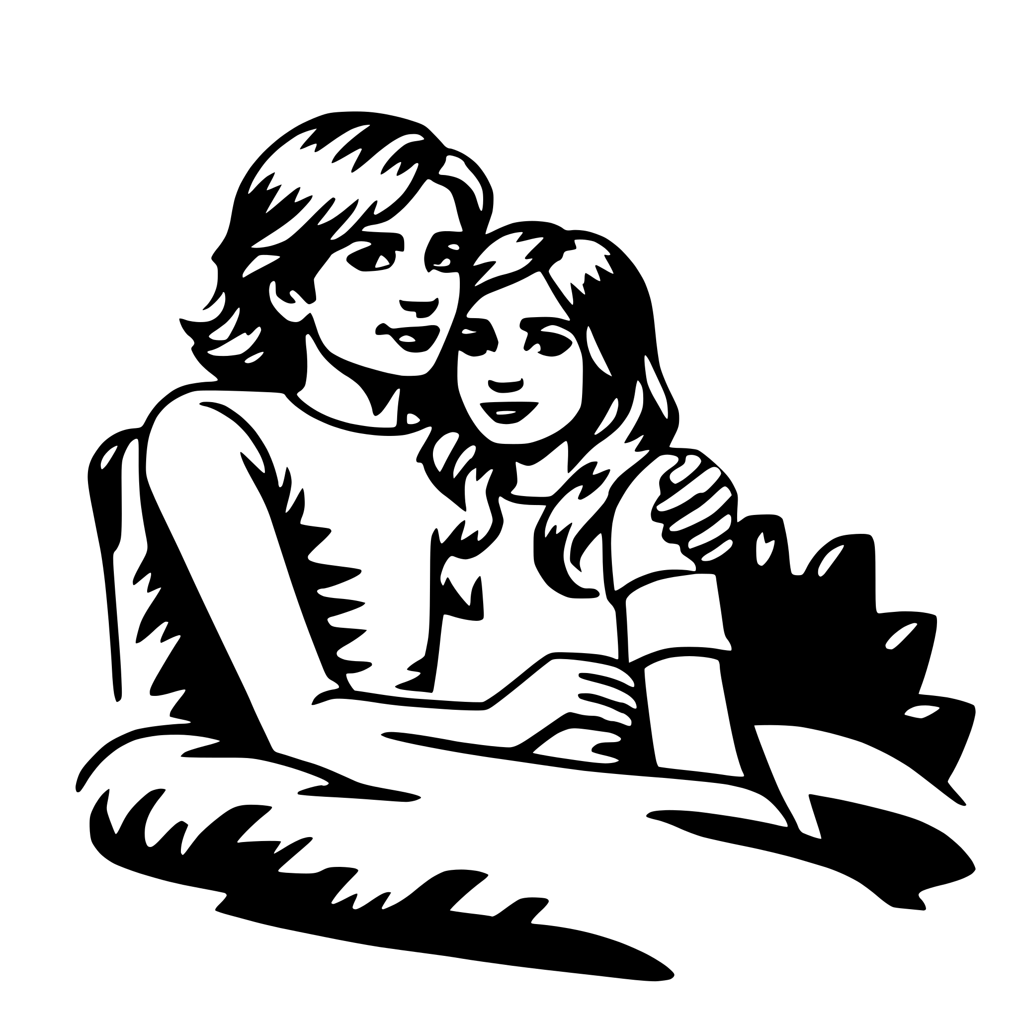 AI-generated SVG of a sunrise snuggle