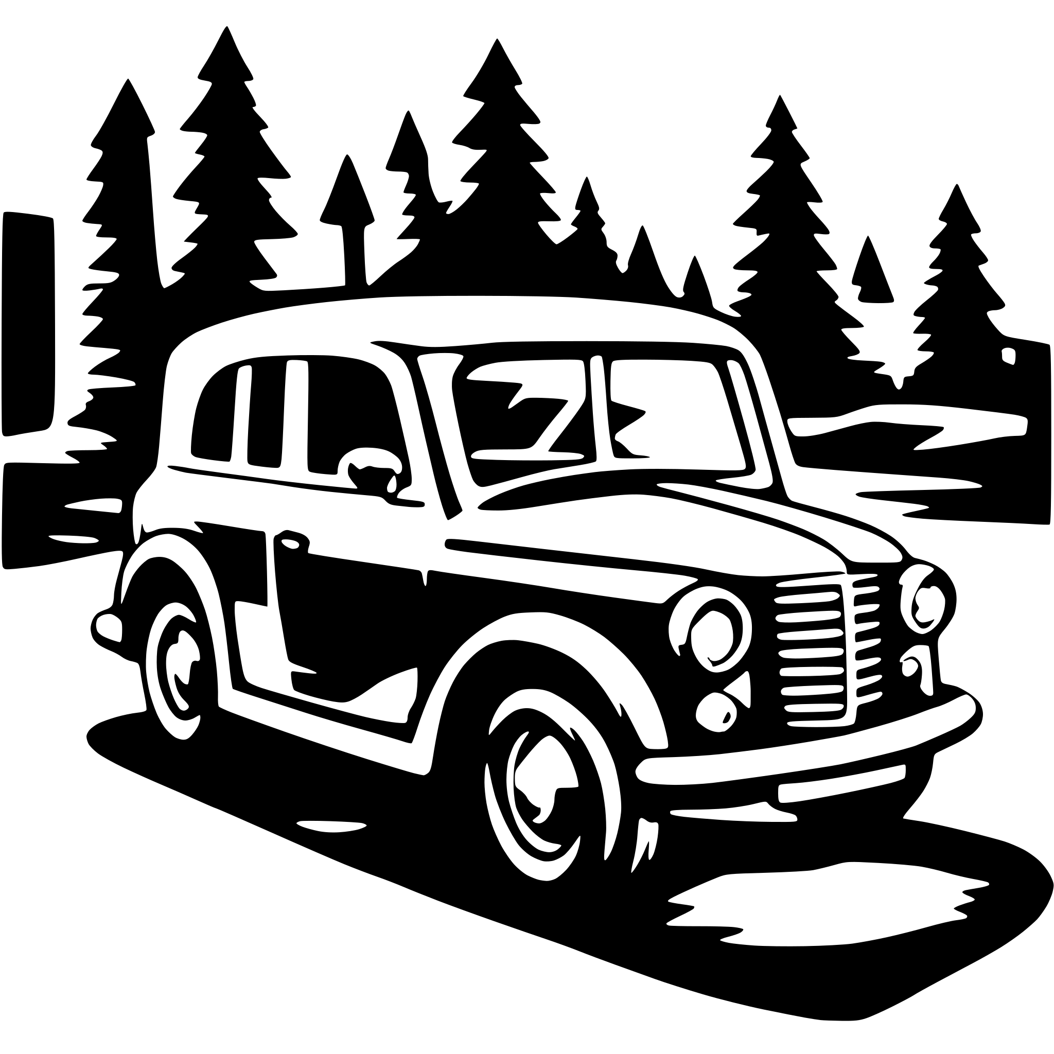 AI-generated SVG of a old car