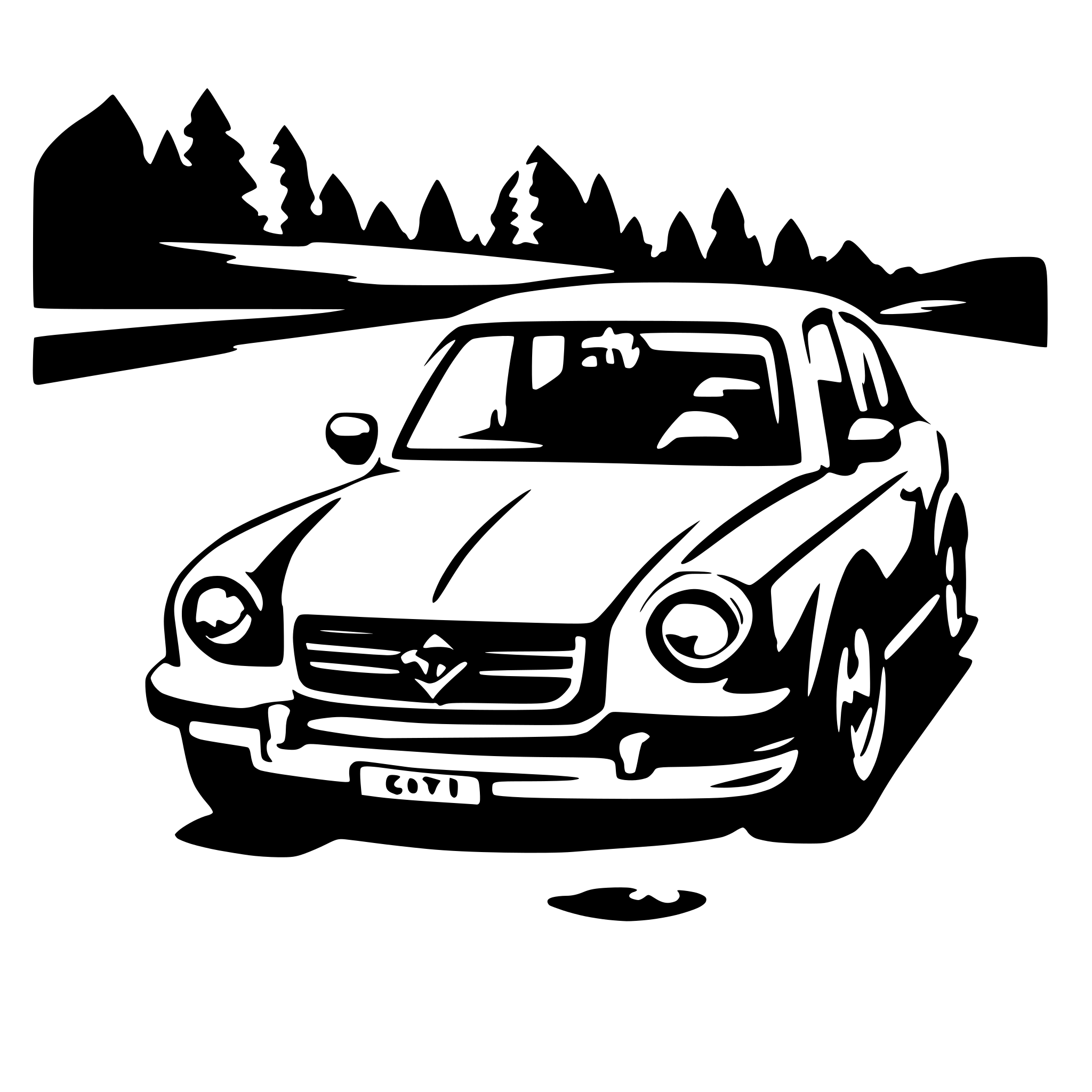 AI-generated SVG of 'a car'