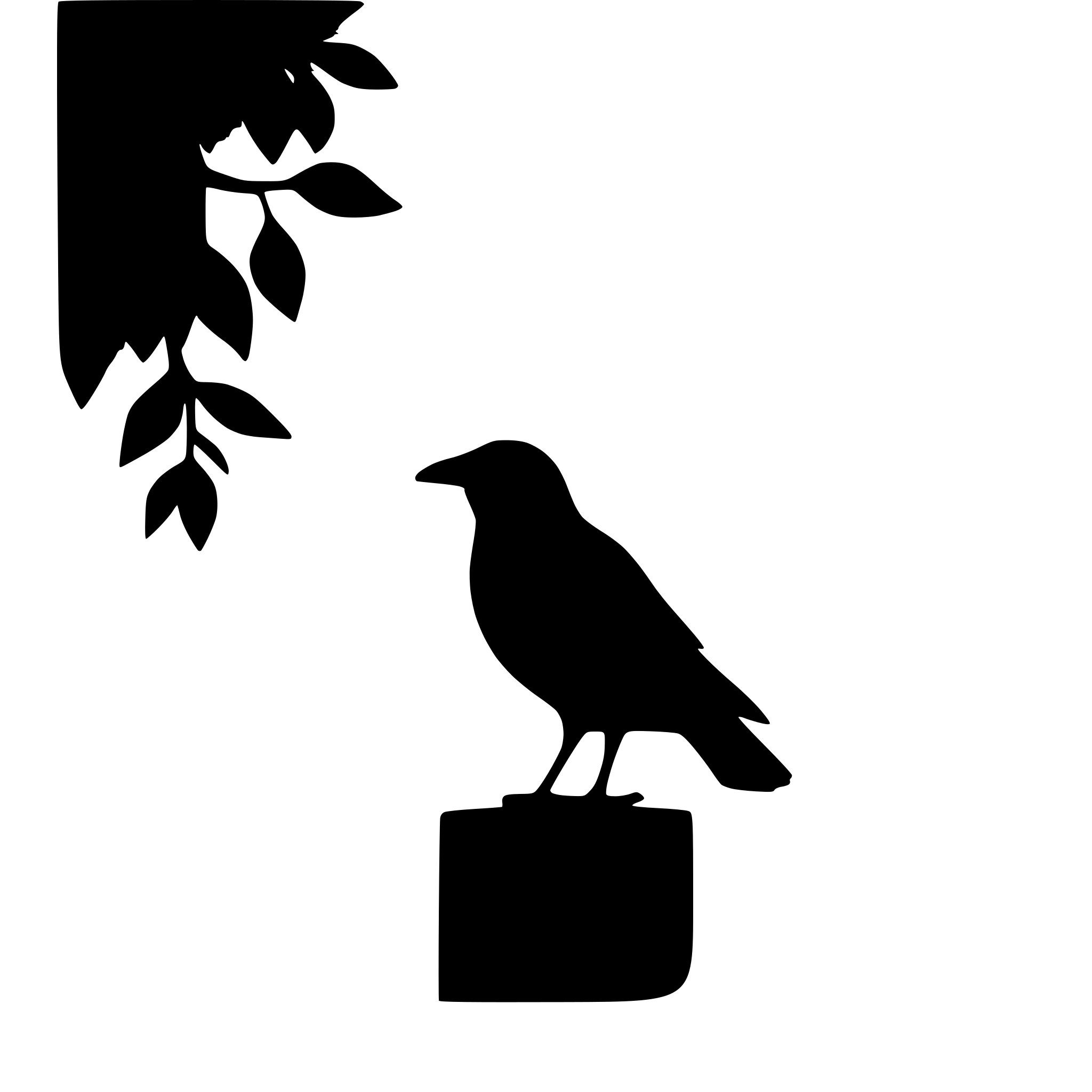 AI-generated SVG of 'Crow Silhouette. No detail.'