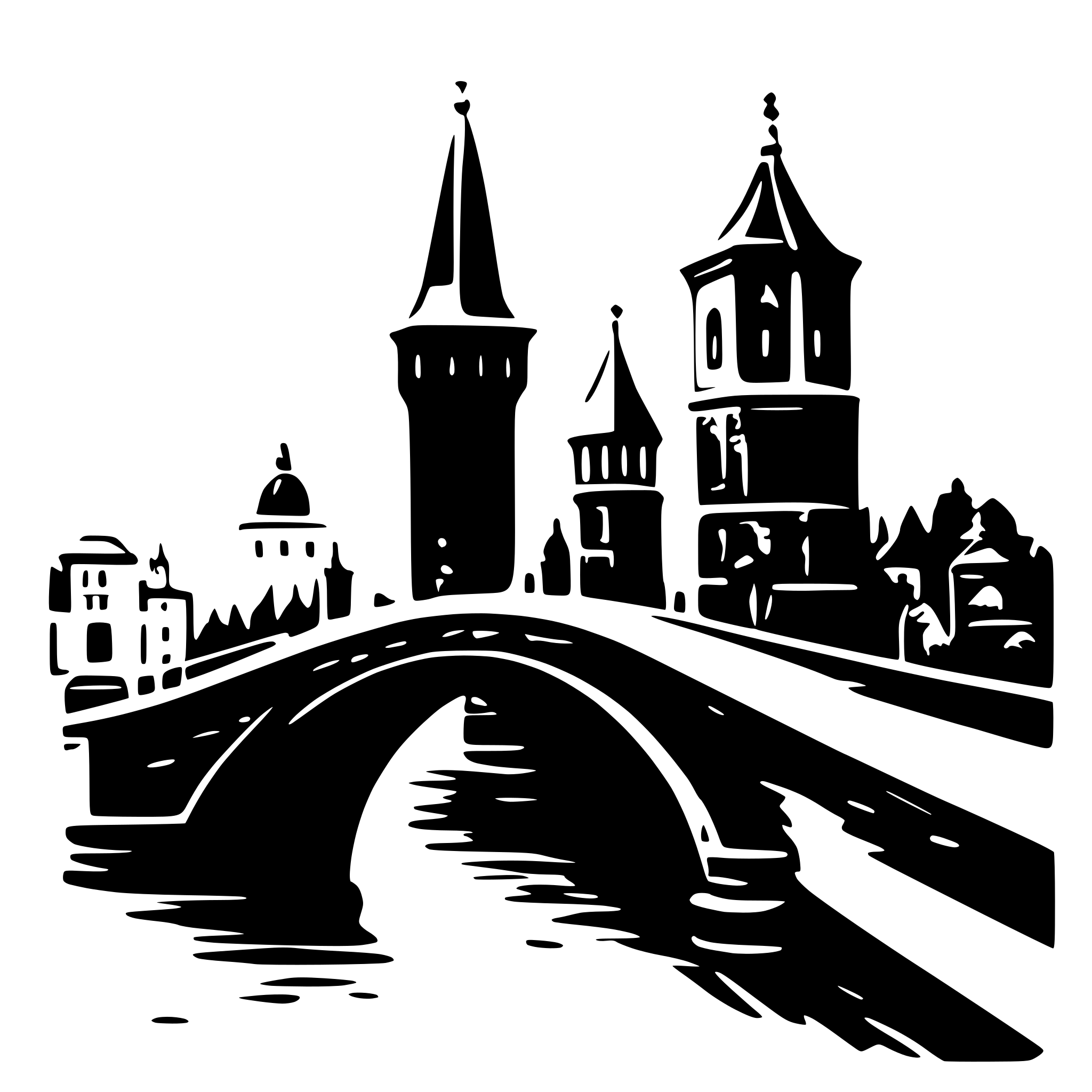 AI-generated SVG of 'charles bridge'