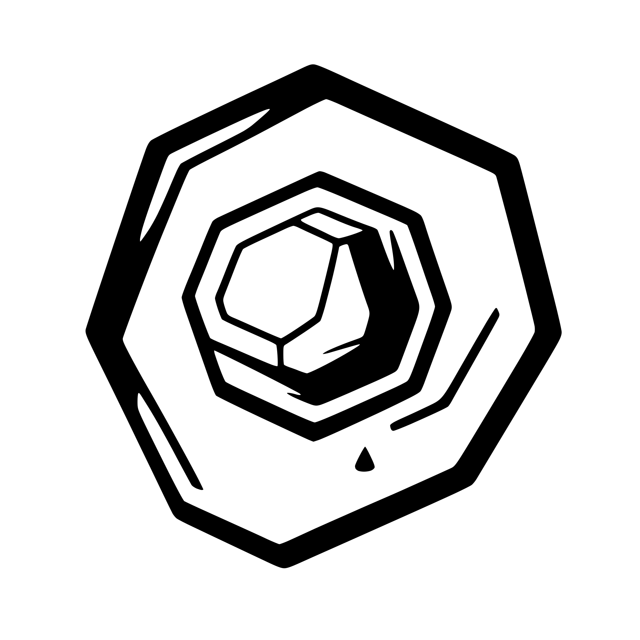 AI-generated SVG of 'abstract hexagon with intersecting lines'
