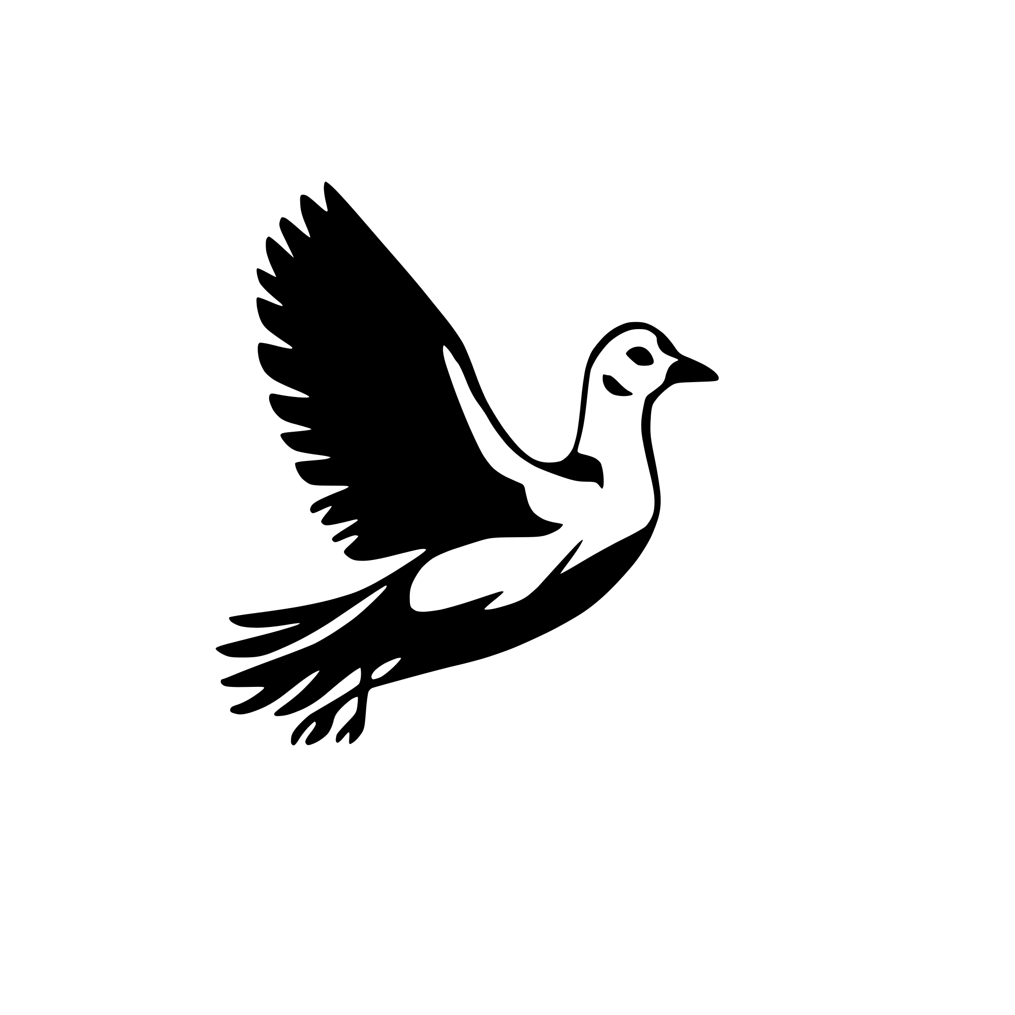 AI-generated SVG of 'A flying seagull'