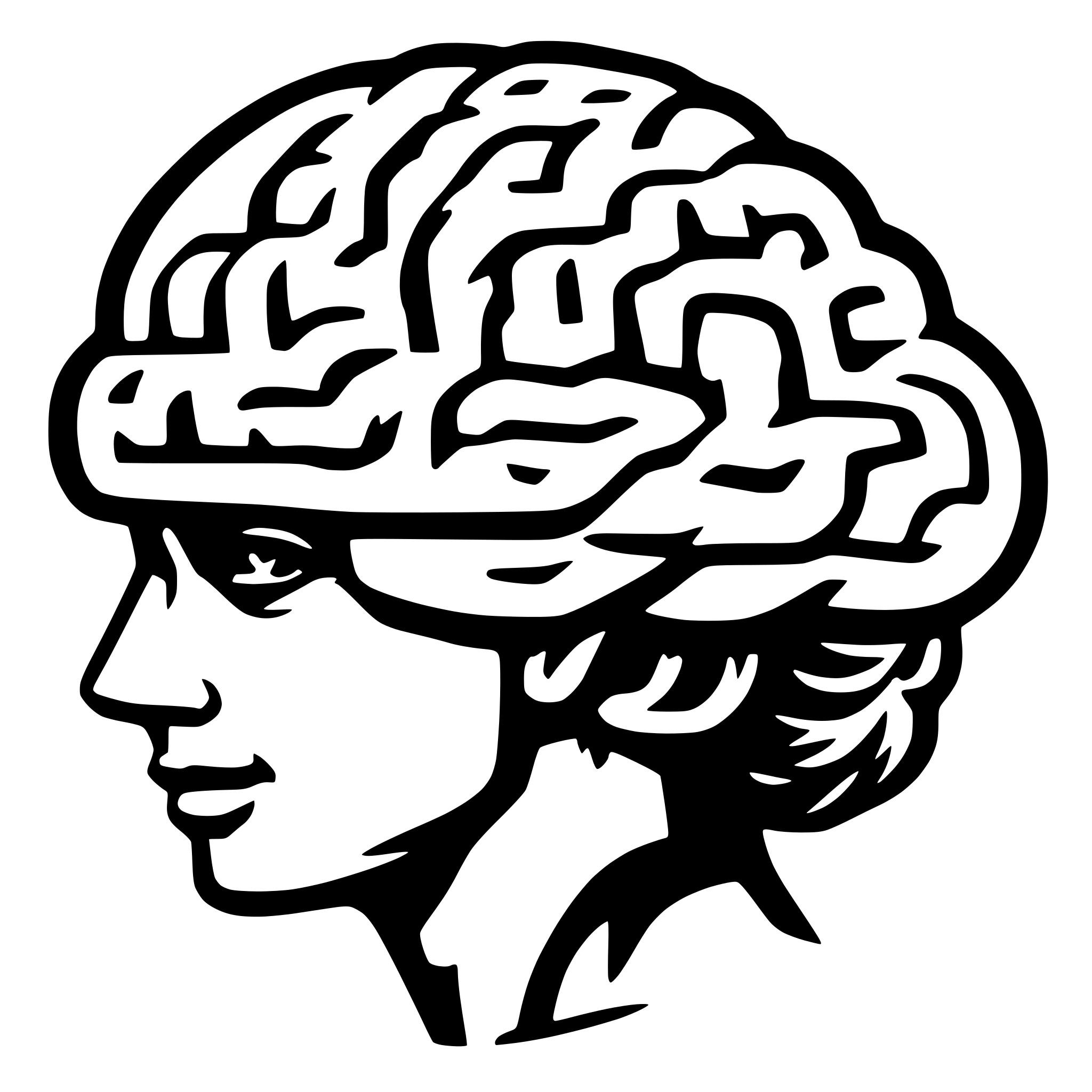 AI-generated SVG of 'brain, cloud'