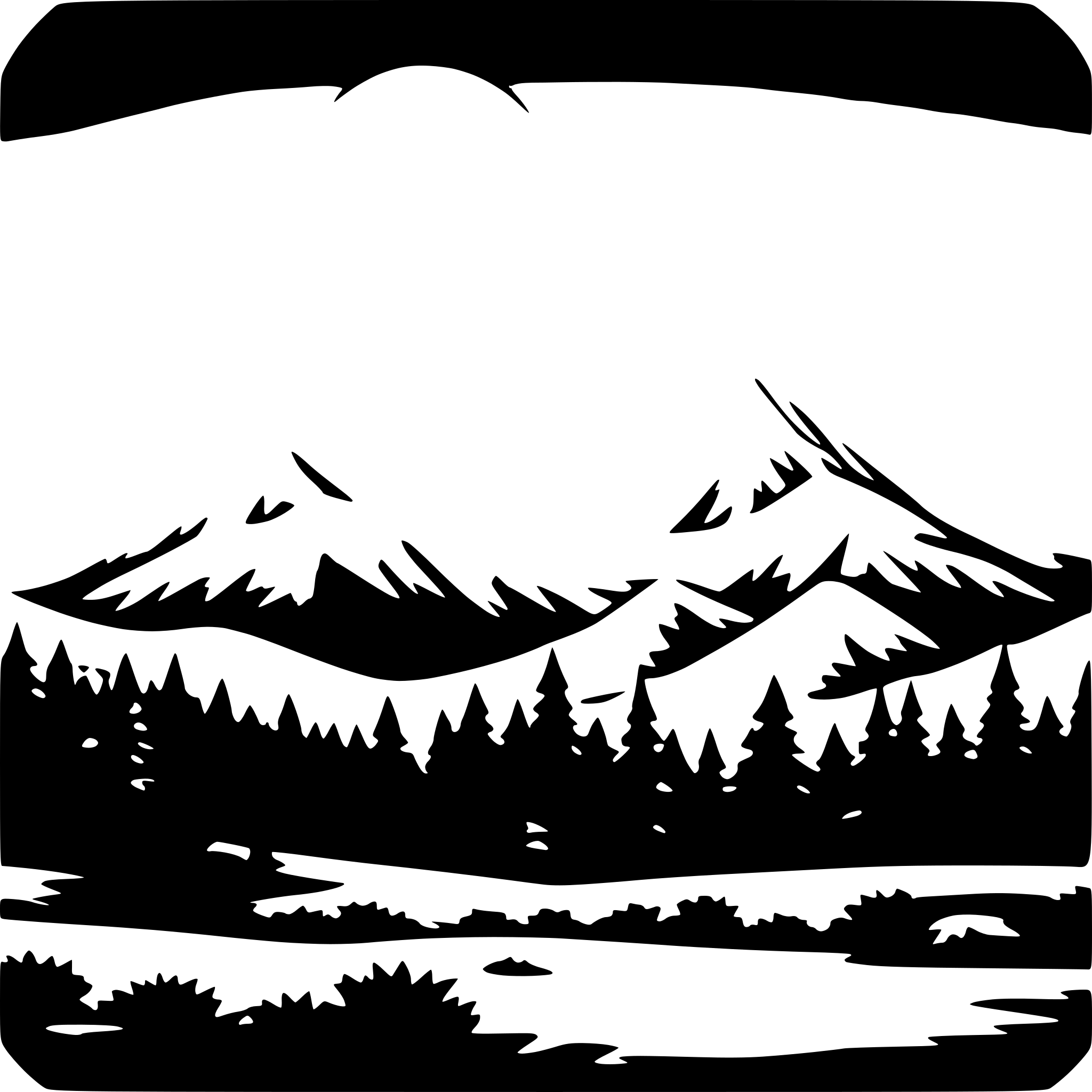 AI-generated SVG of a full moon over snow-covered mountains