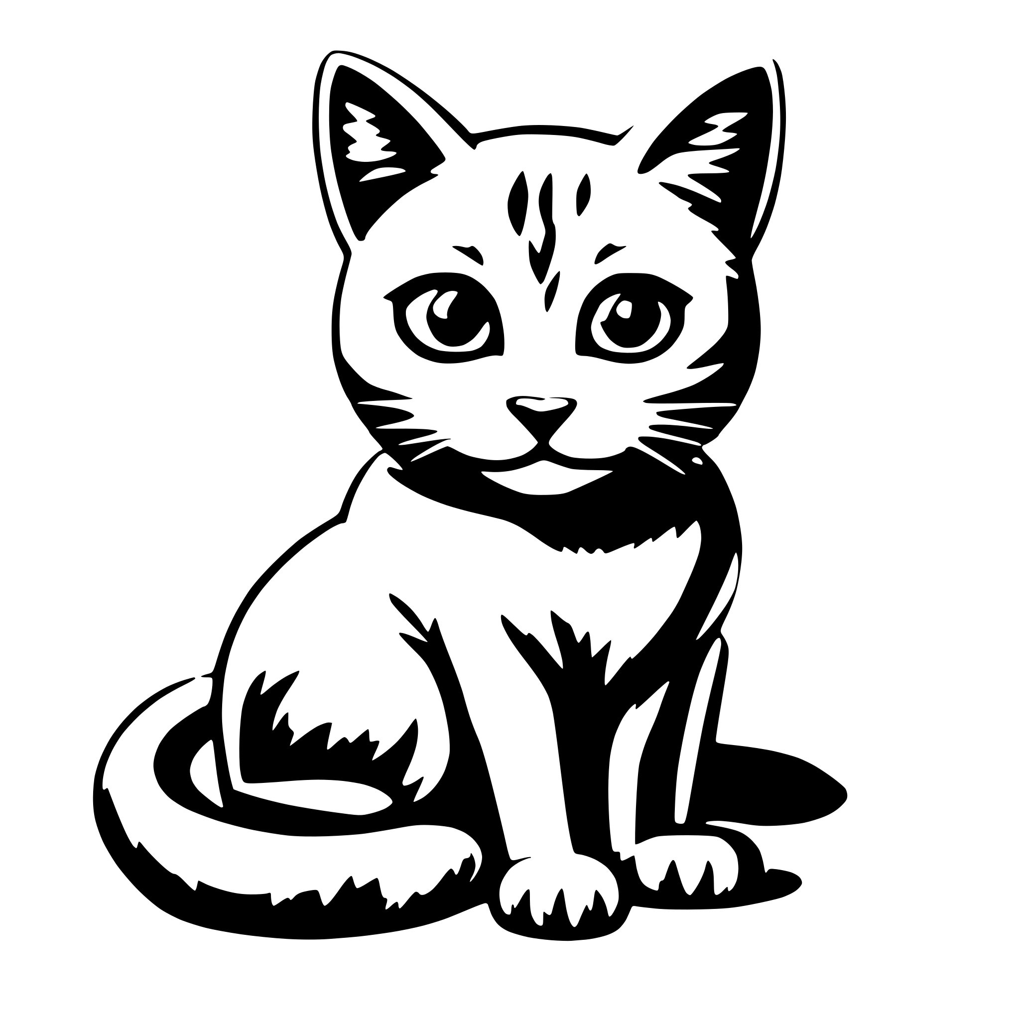 AI-generated SVG of a a cat