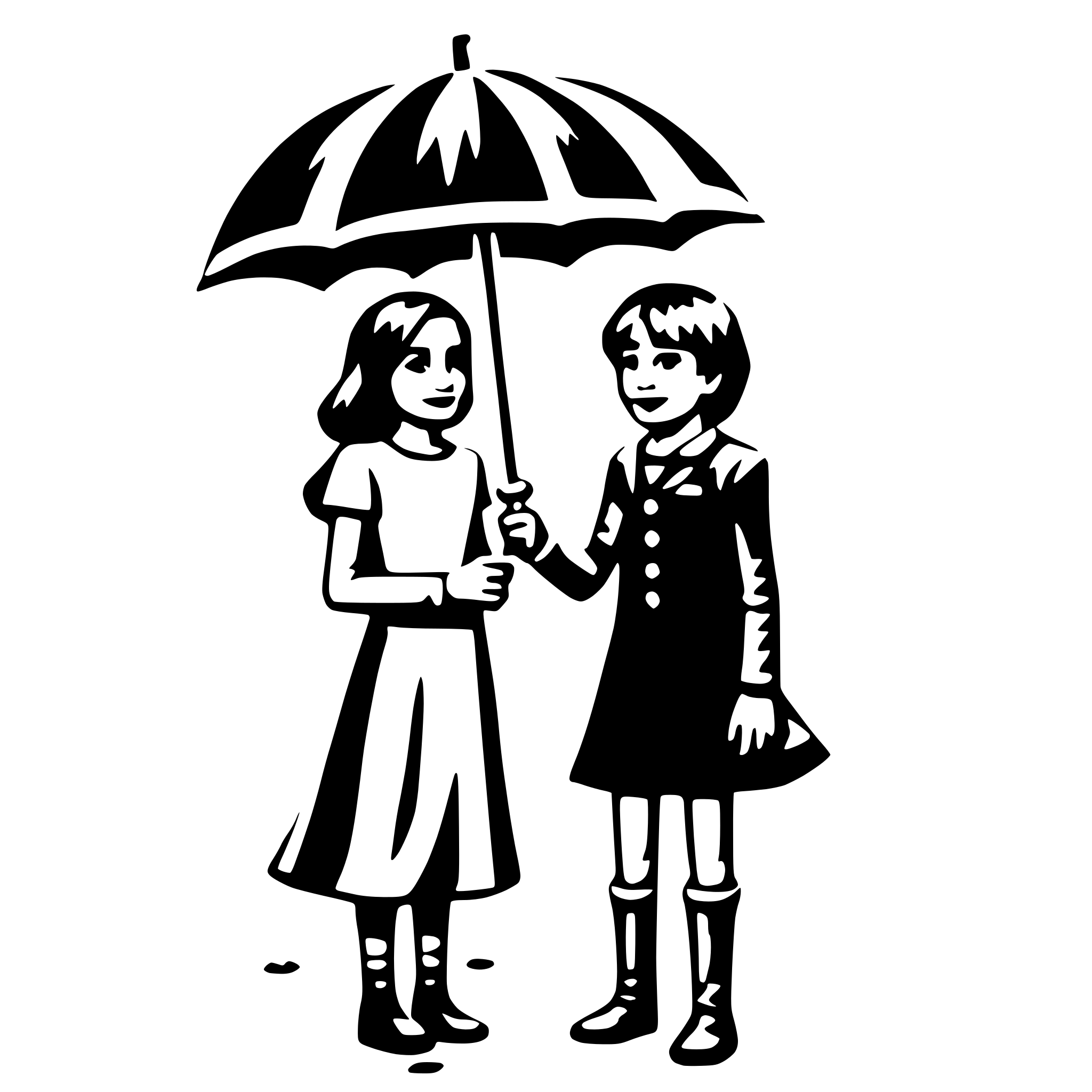 AI-generated SVG of a love in the rain