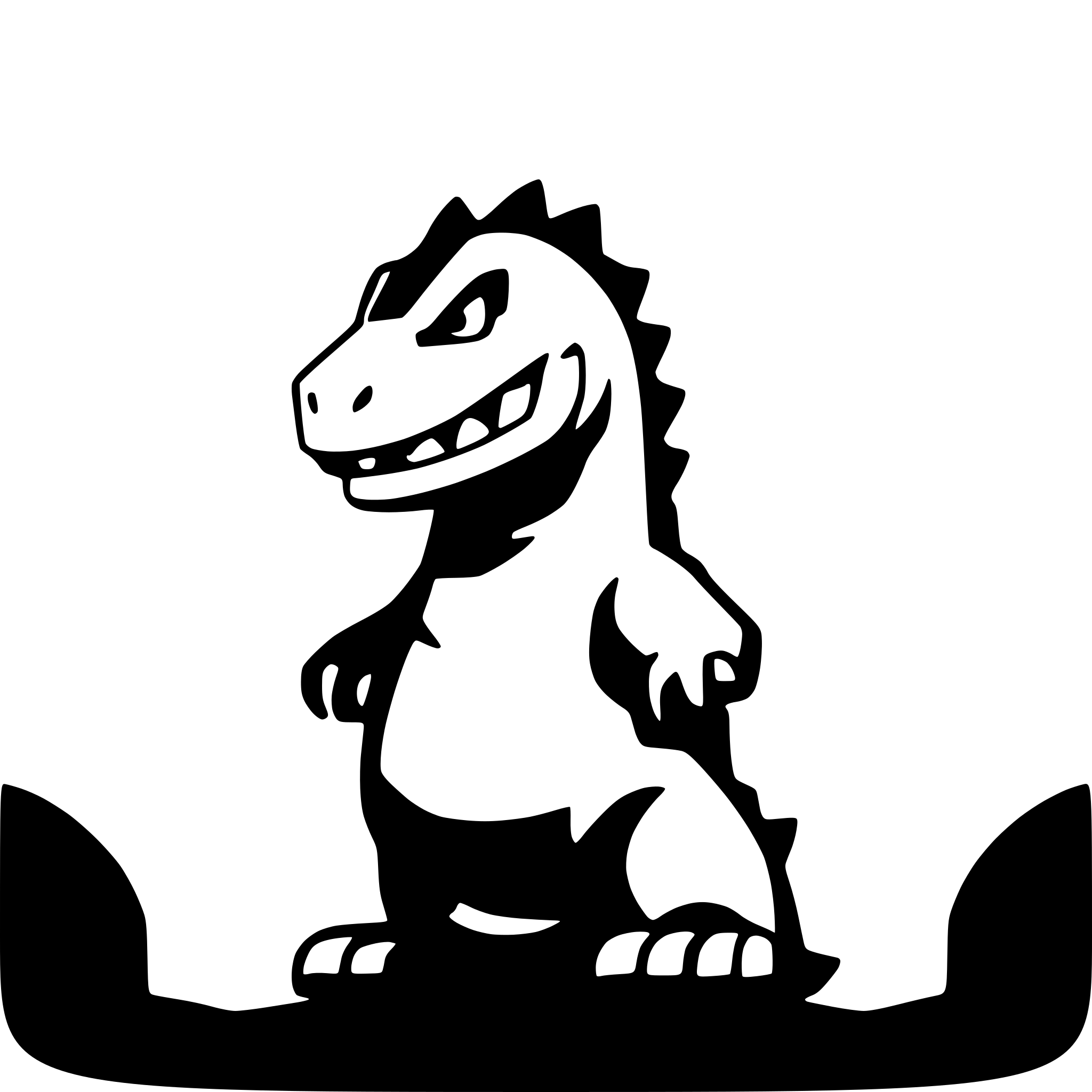 AI-generated SVG of a godzilla head