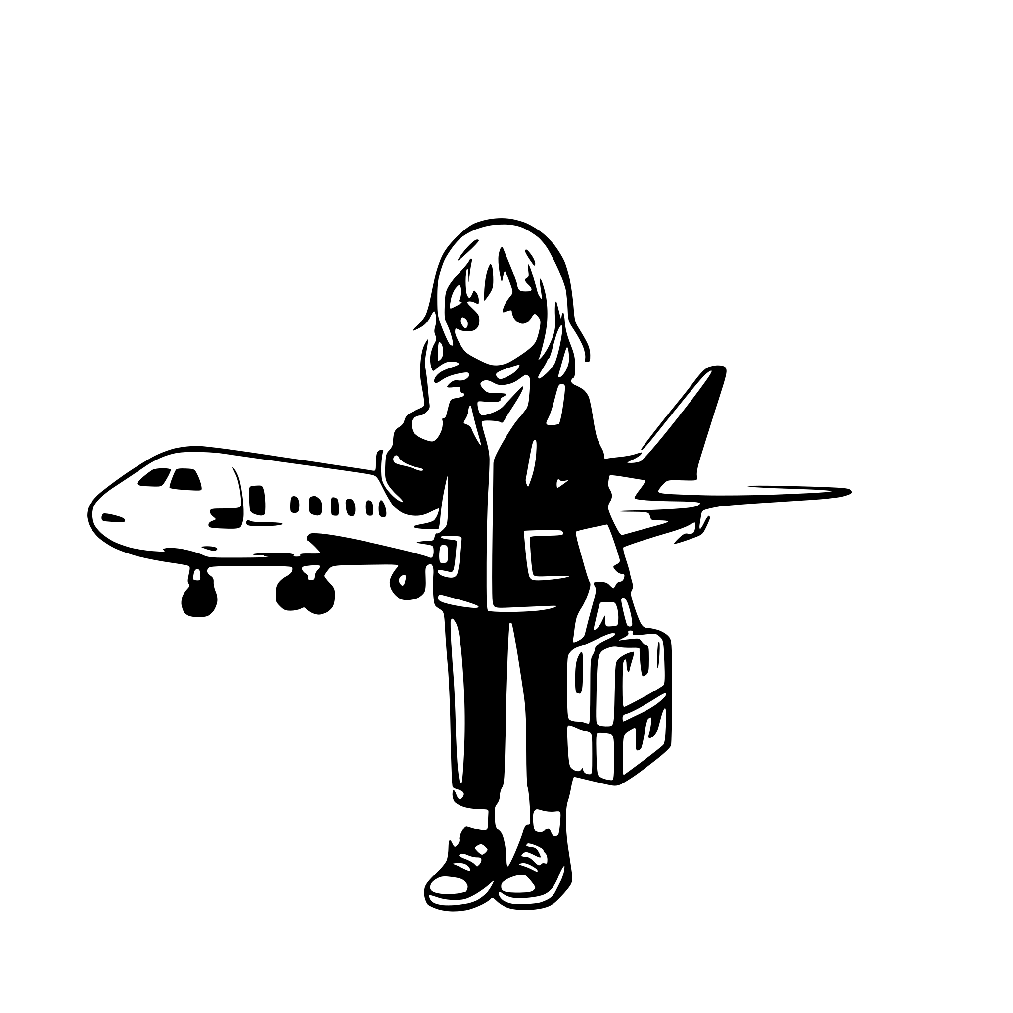AI-generated SVG of a airplane checklist