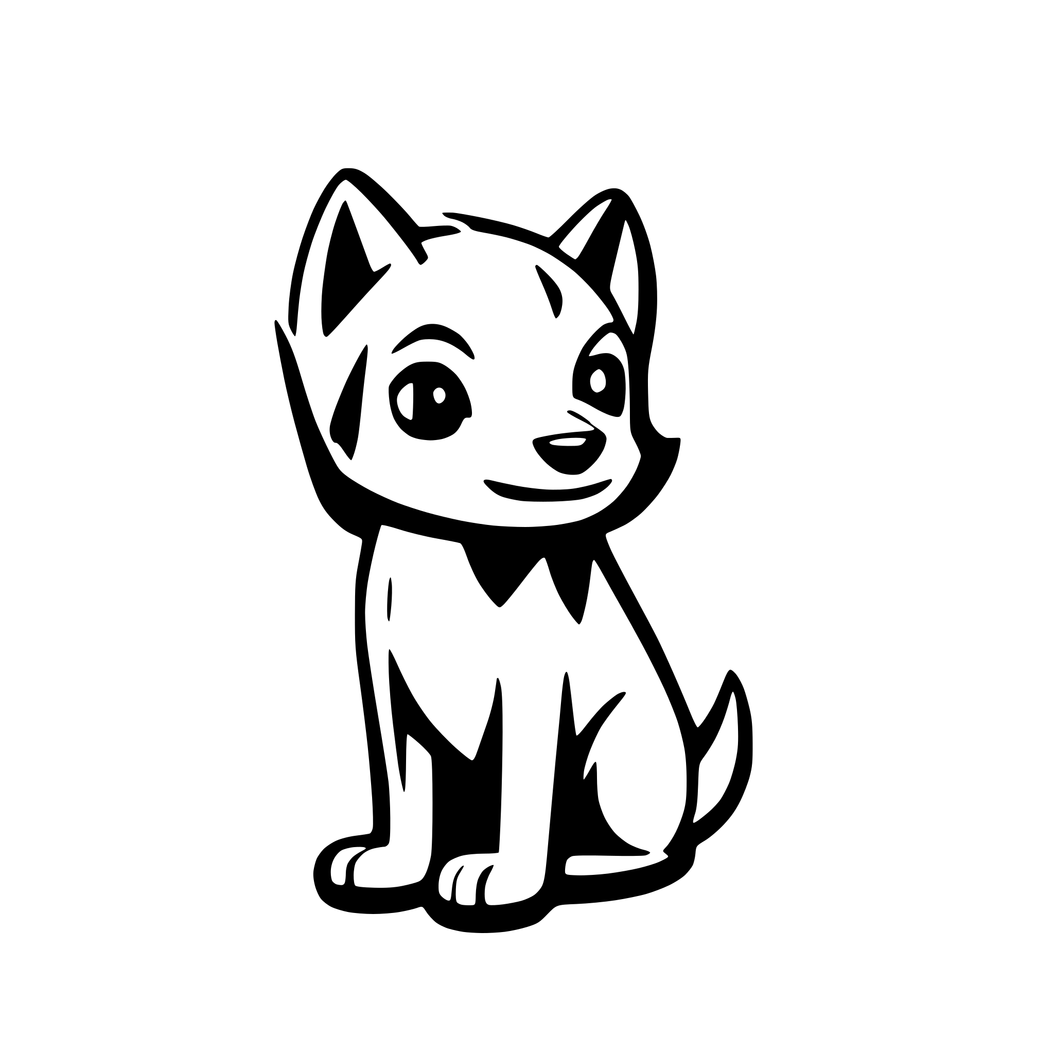 AI-generated SVG of a cut cartoonish doggie