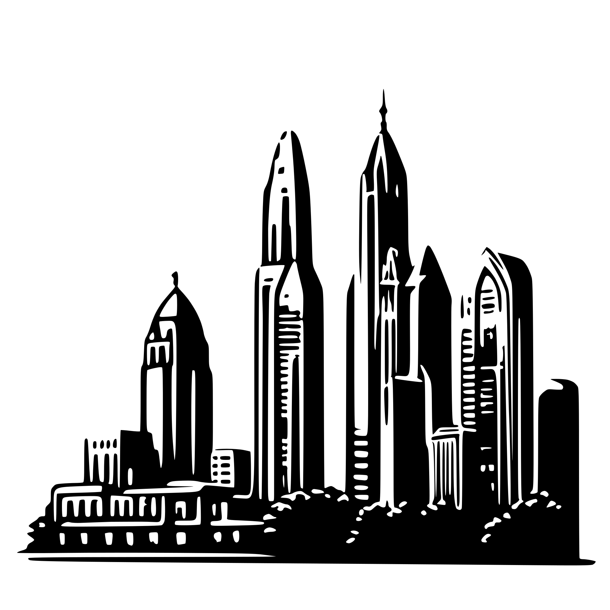 AI-generated SVG of 'Philadelphia Skyline Vectors'