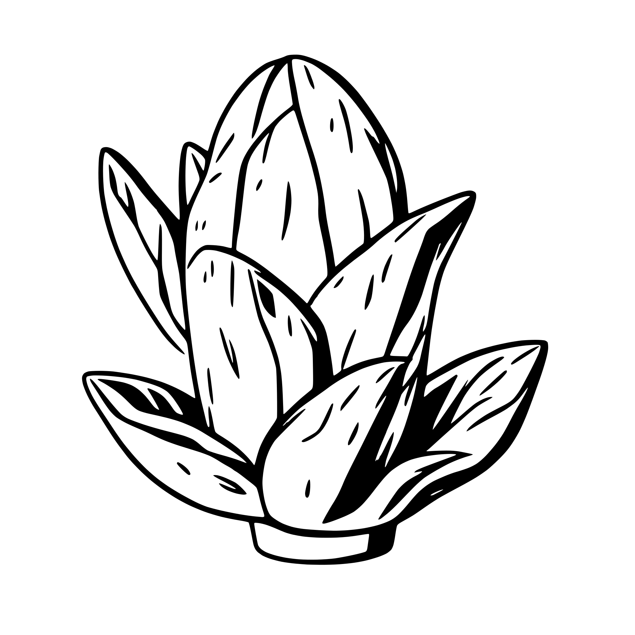 AI-generated SVG of 'aloe vera'