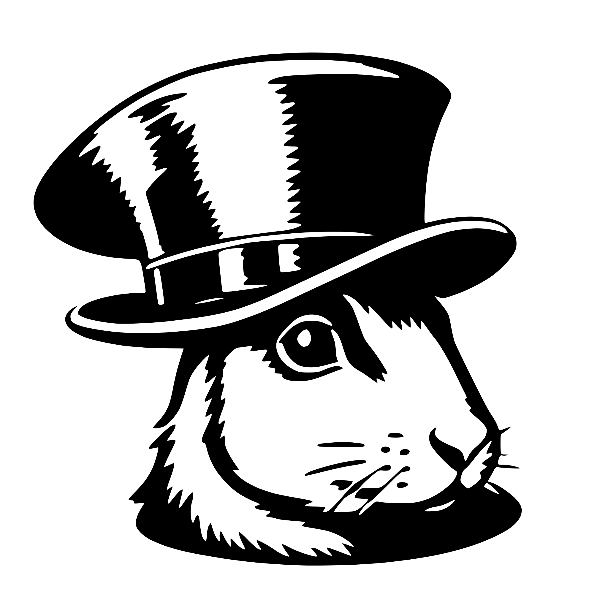 AI-generated SVG of 'rabbit in hat'