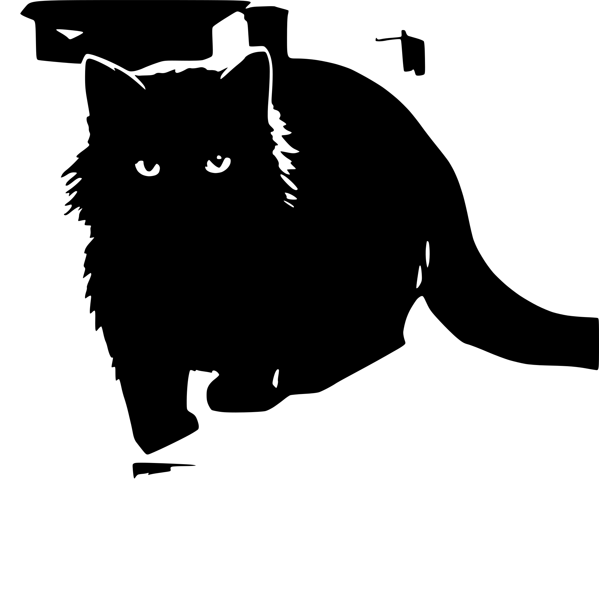 AI-generated SVG of a a cat, on a roof, walking