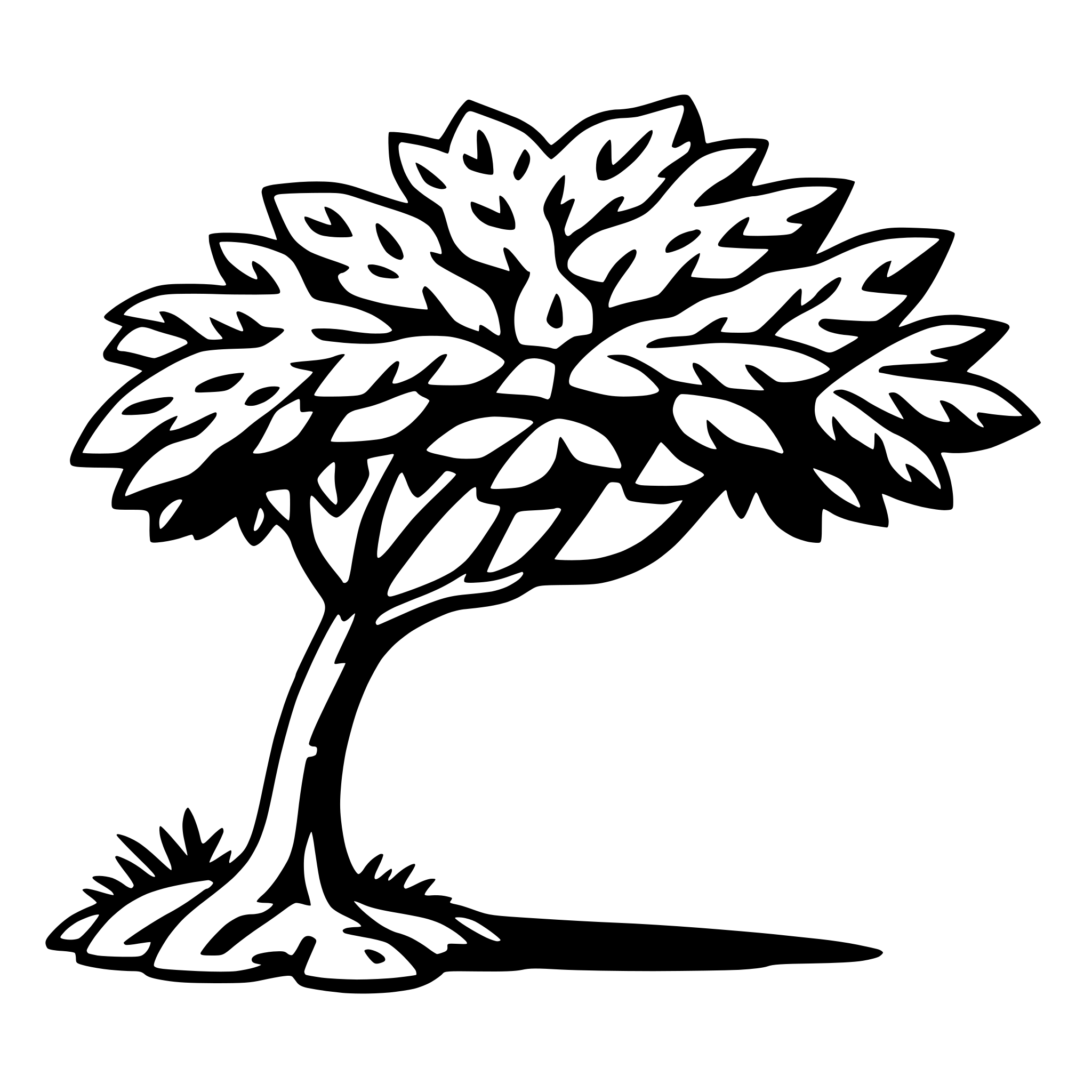 AI-generated SVG of a locust tree