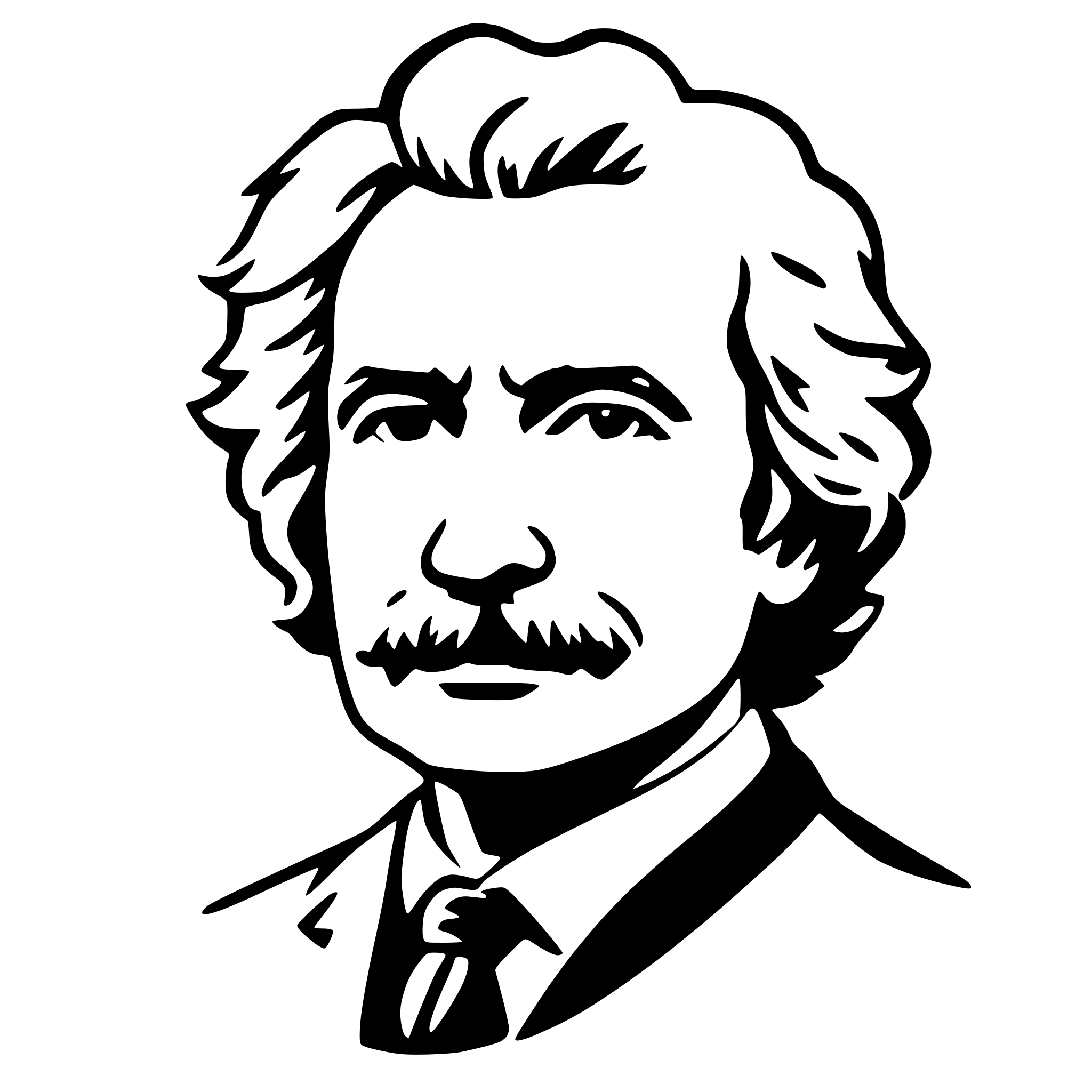 AI-generated SVG of 'mark twain'