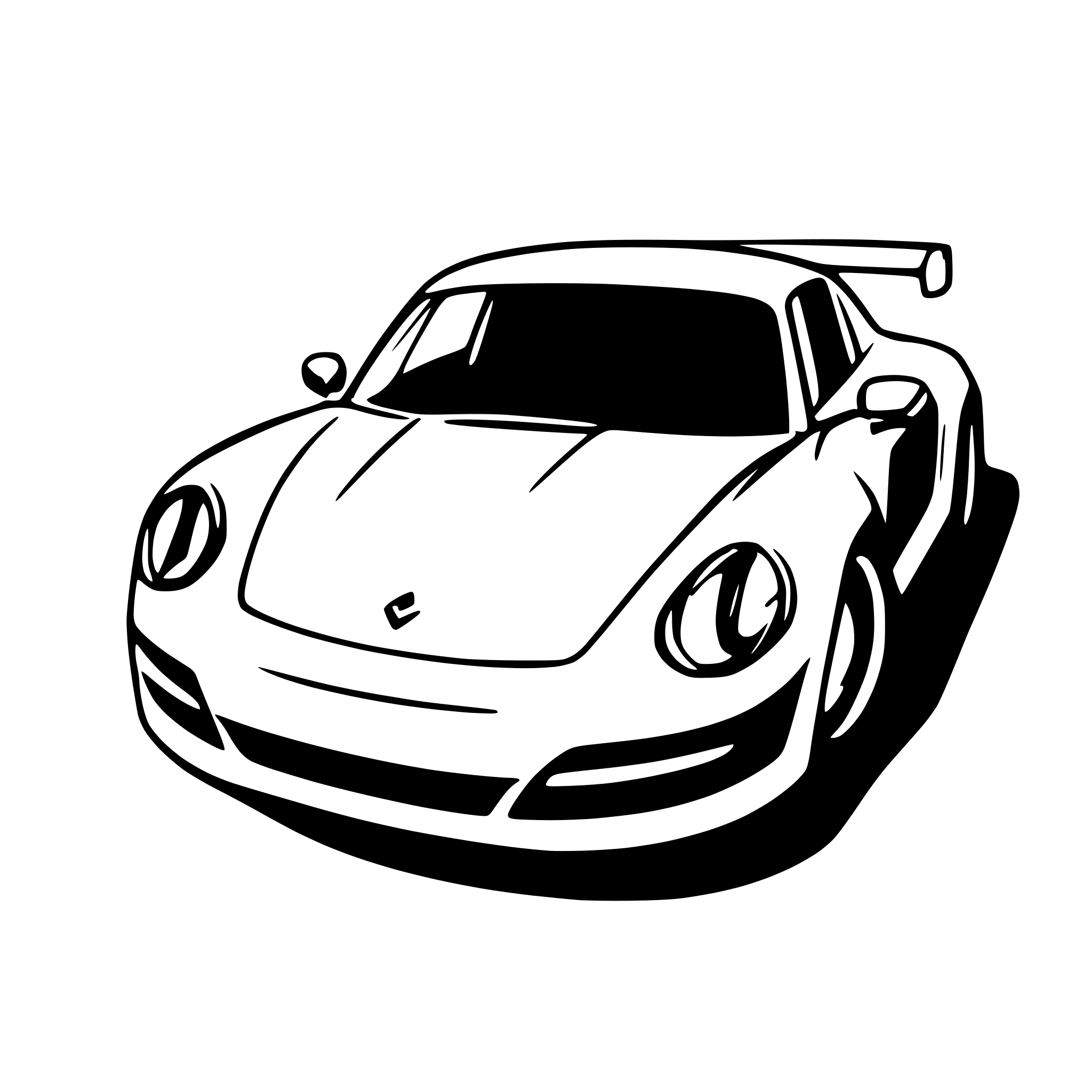 AI-generated SVG of 'Zeichne einen Porsche'
