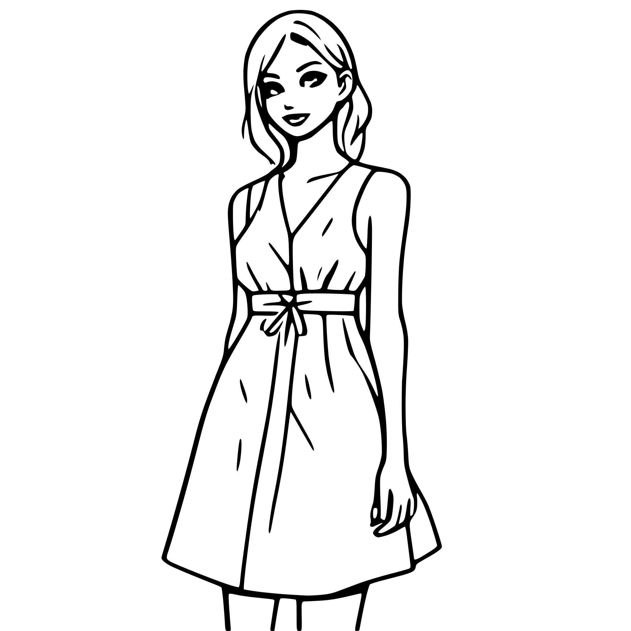 AI-generated SVG of 'dress solid'