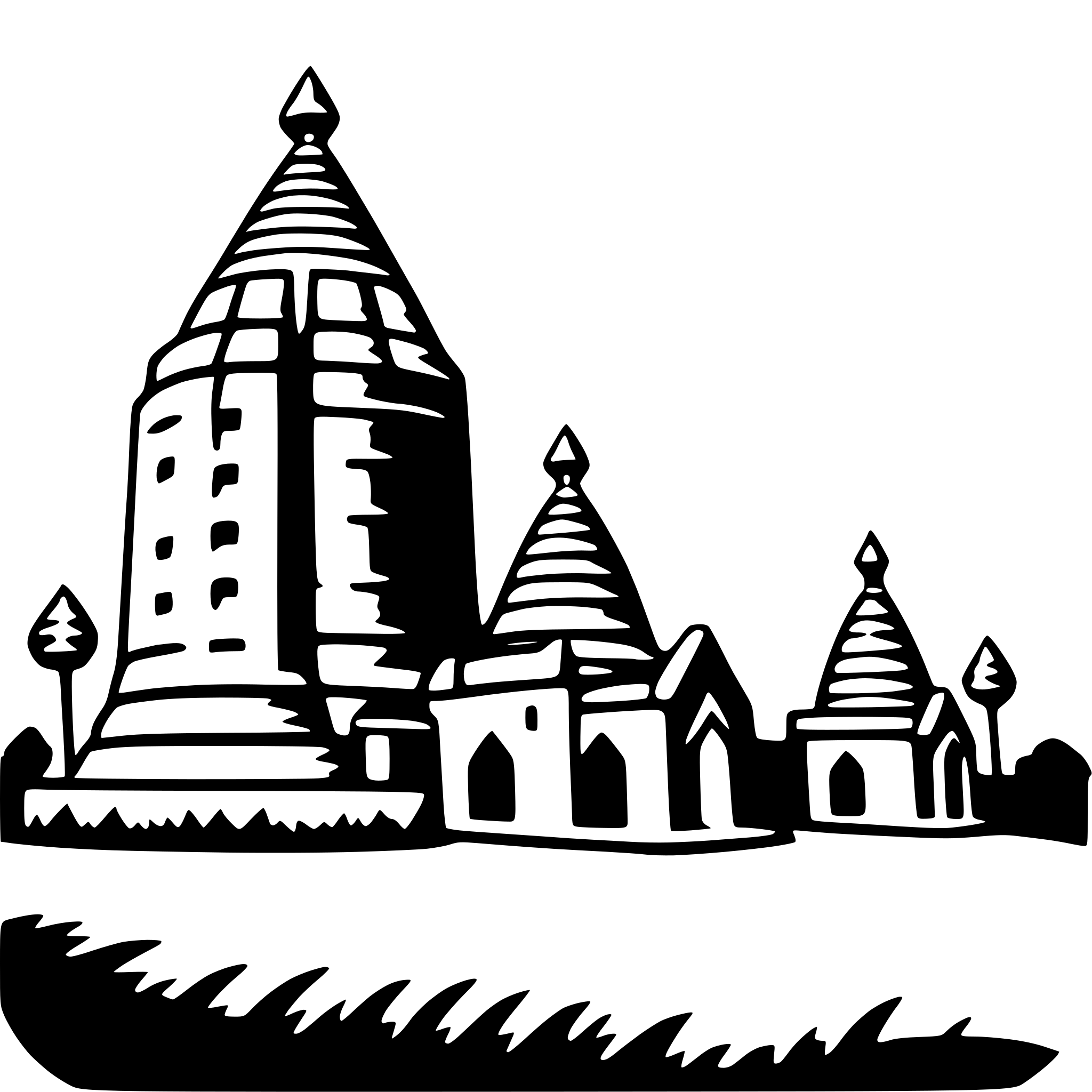 AI-generated SVG of a bagan temples