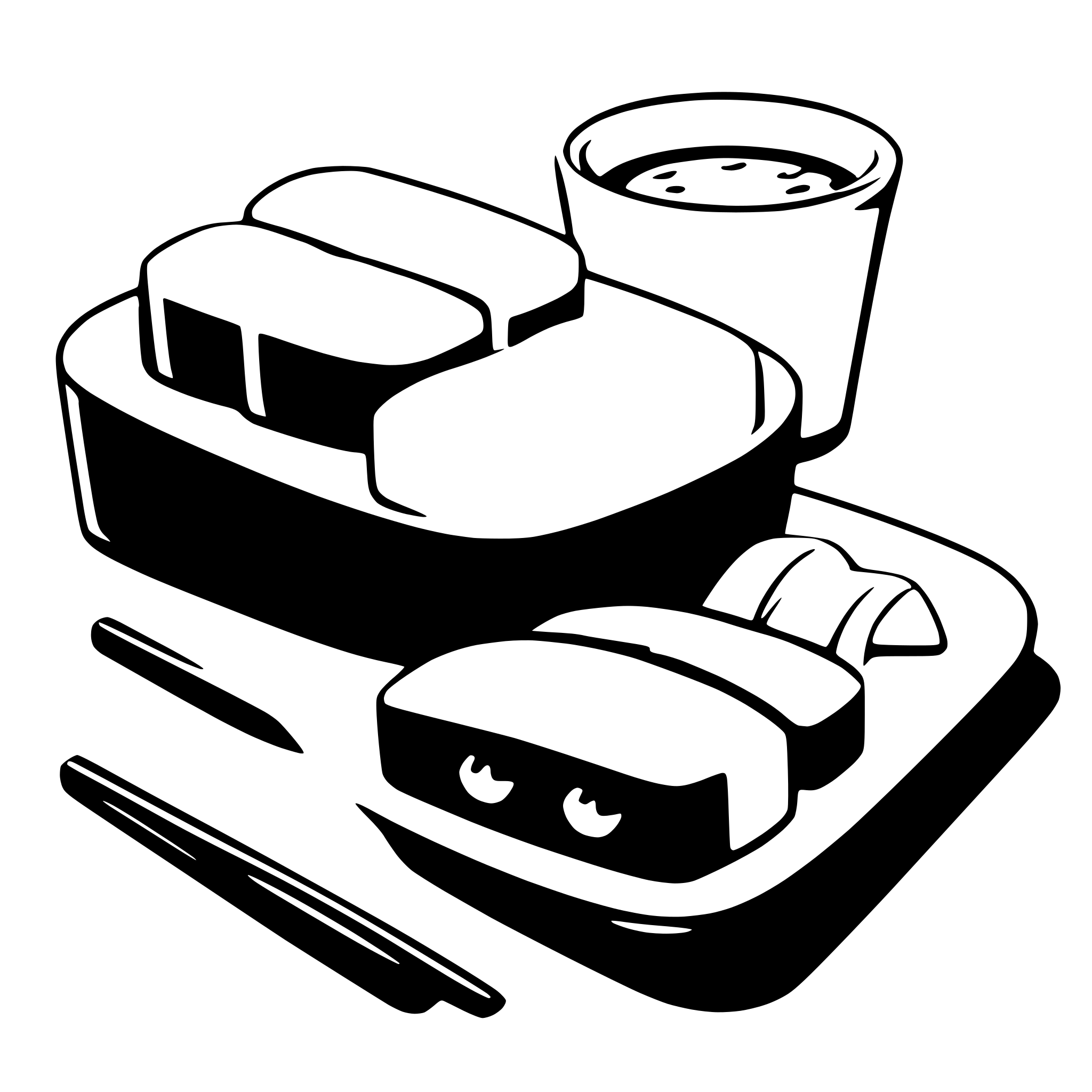 AI-generated SVG of a sushi and chopsticks