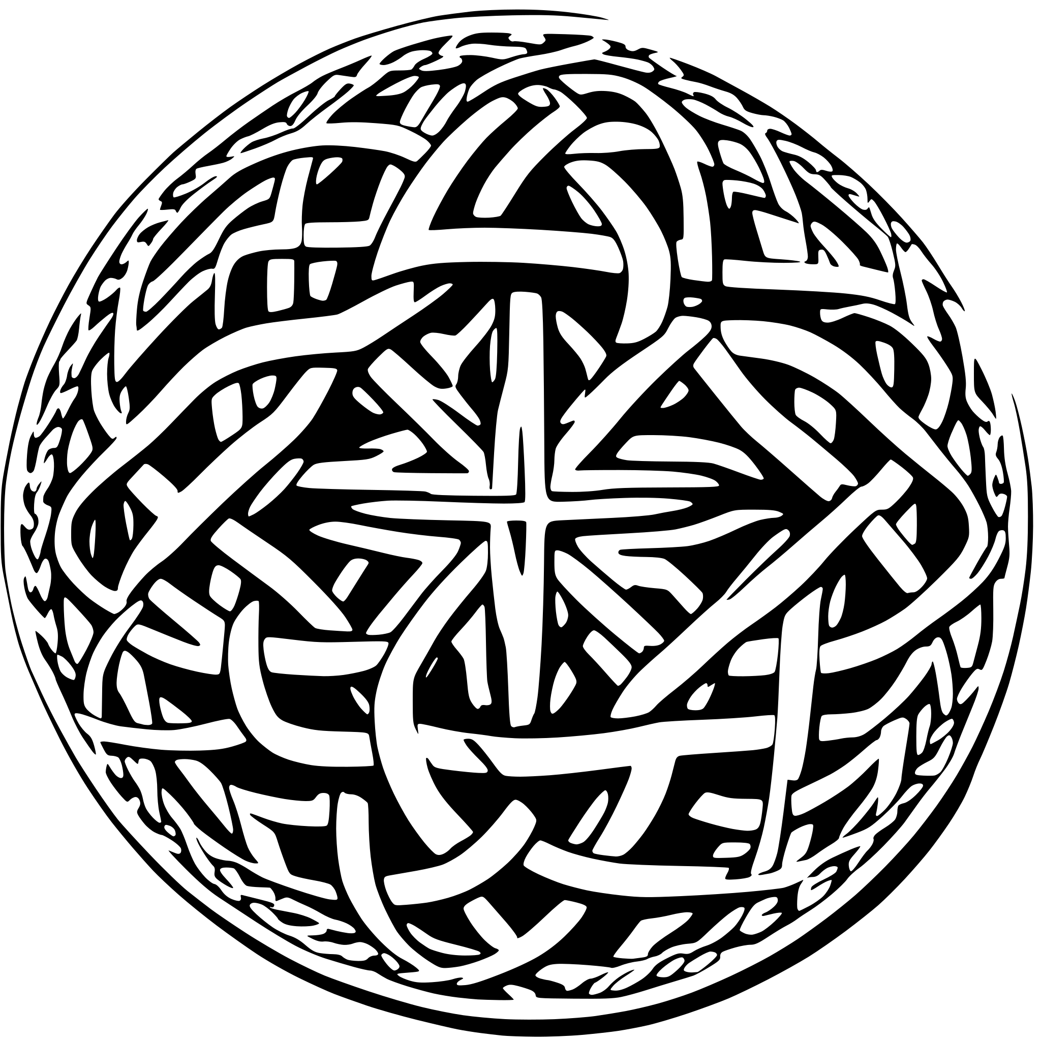 AI-generated SVG of a celtic circle knot