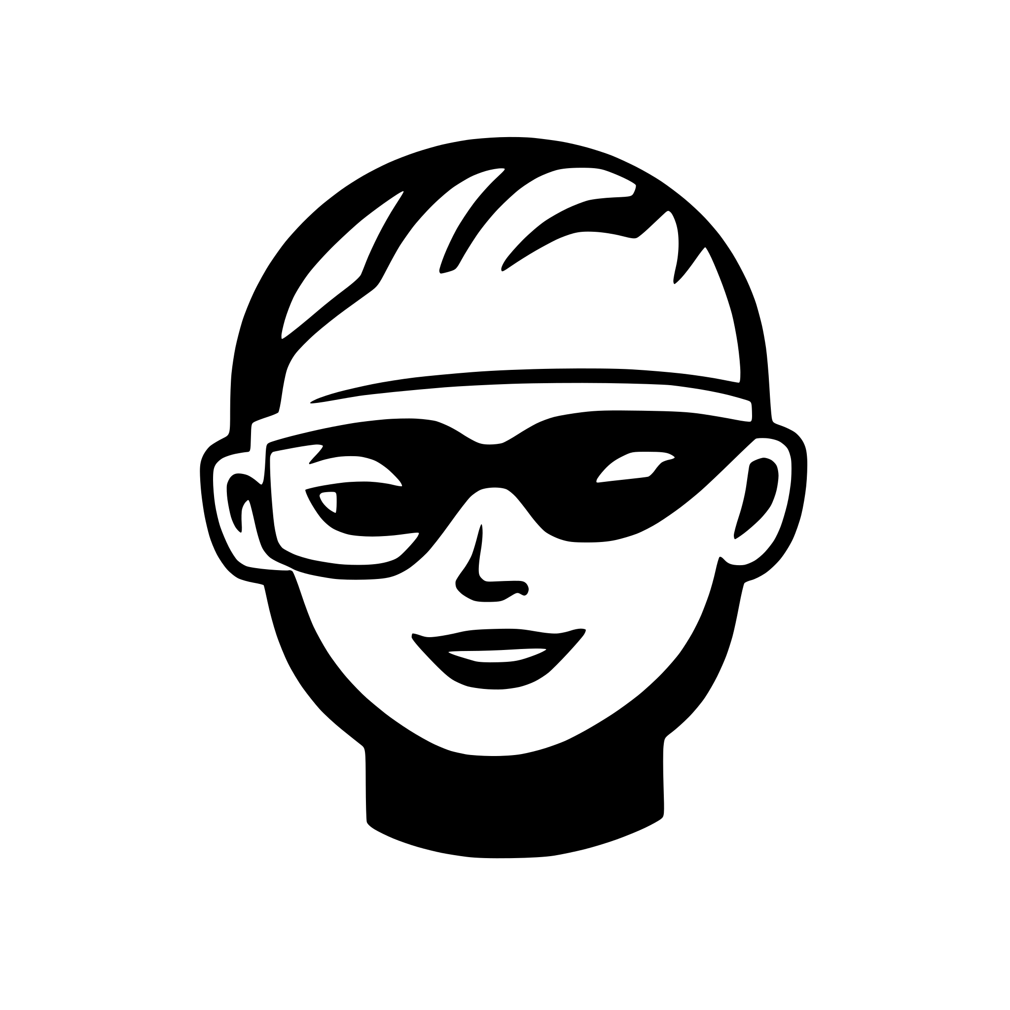 AI-generated SVG of a create a very simple blindfold icon. like a logo, it must be very simple