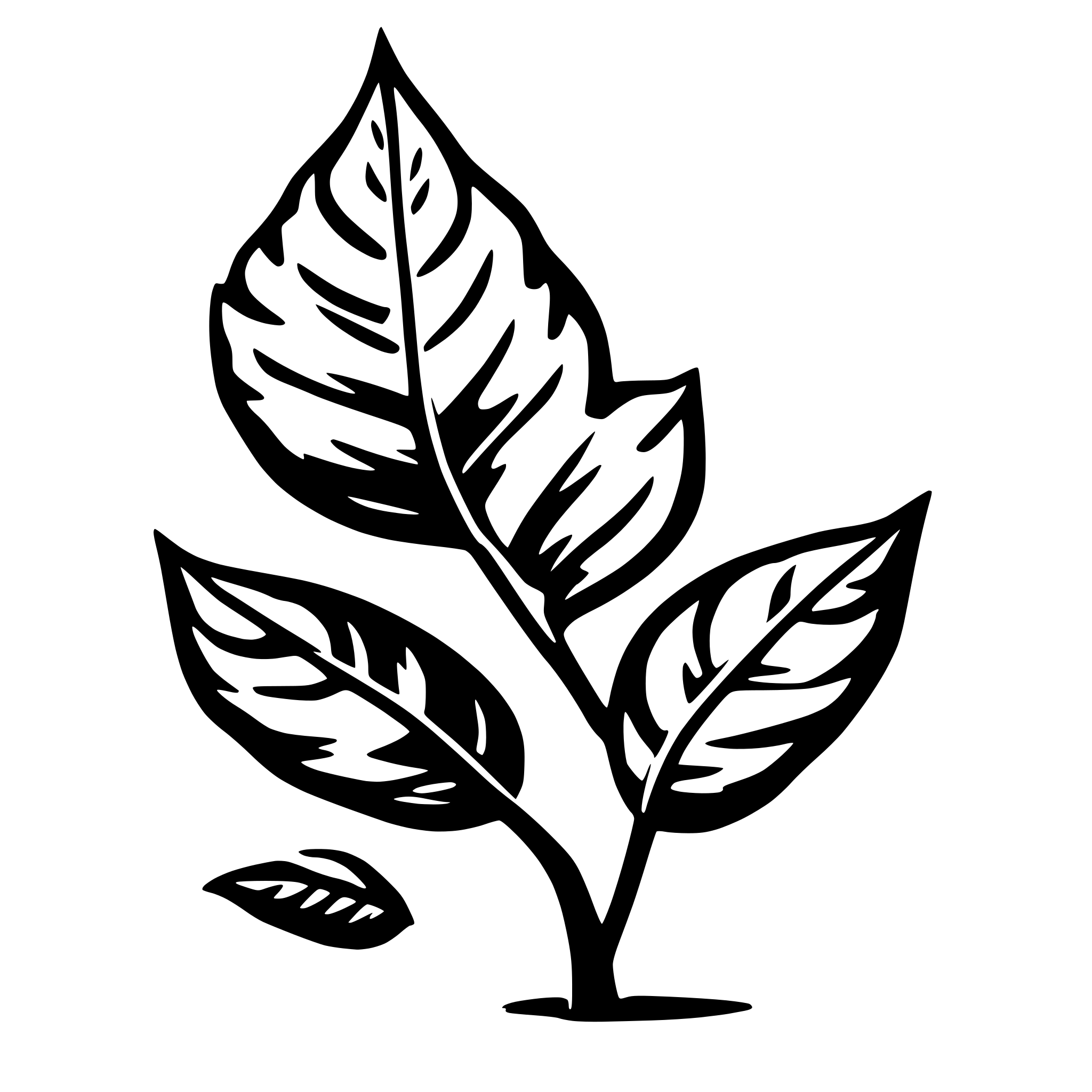 AI-generated SVG of a tree leaf