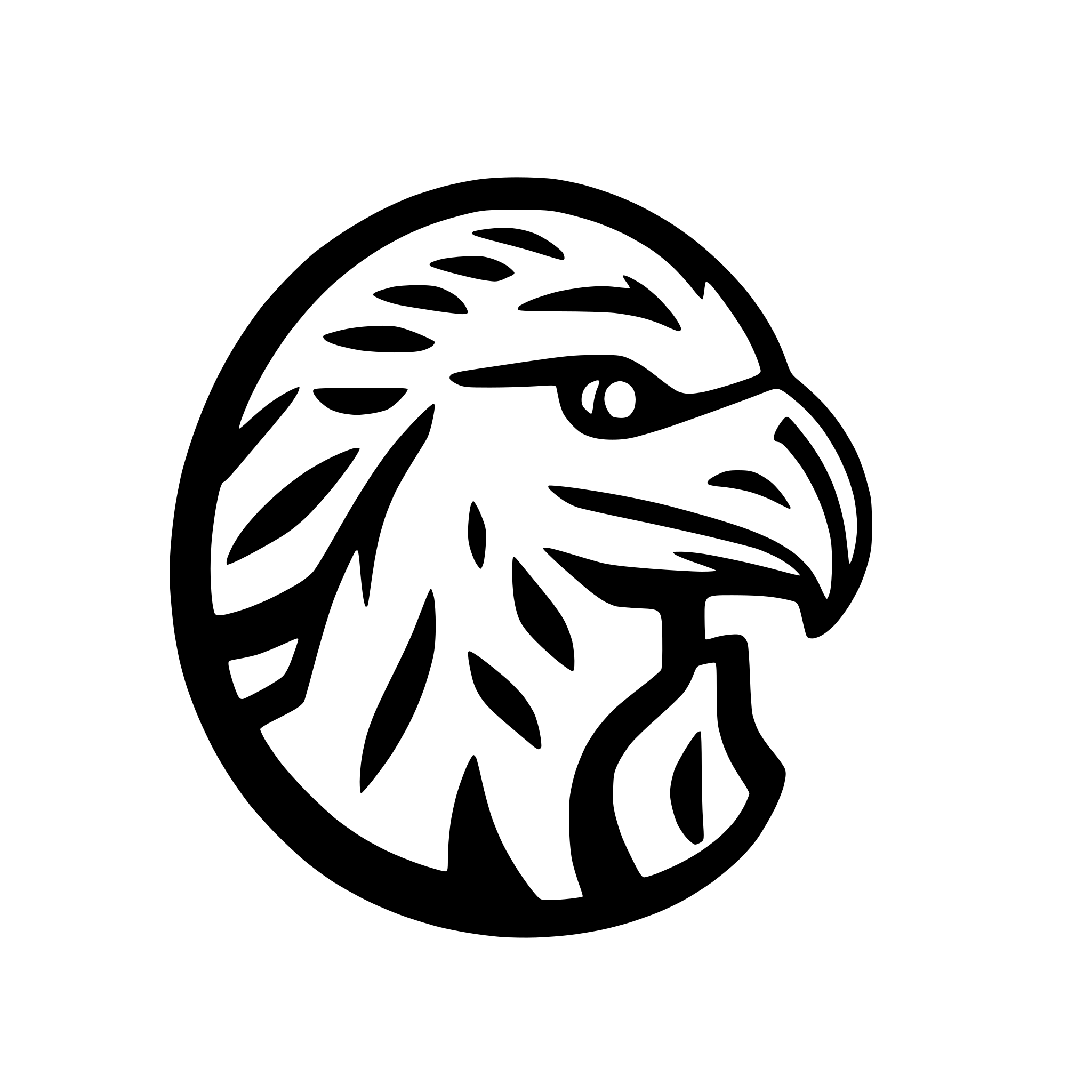 AI-generated SVG of a Eagle mascot logo, white background