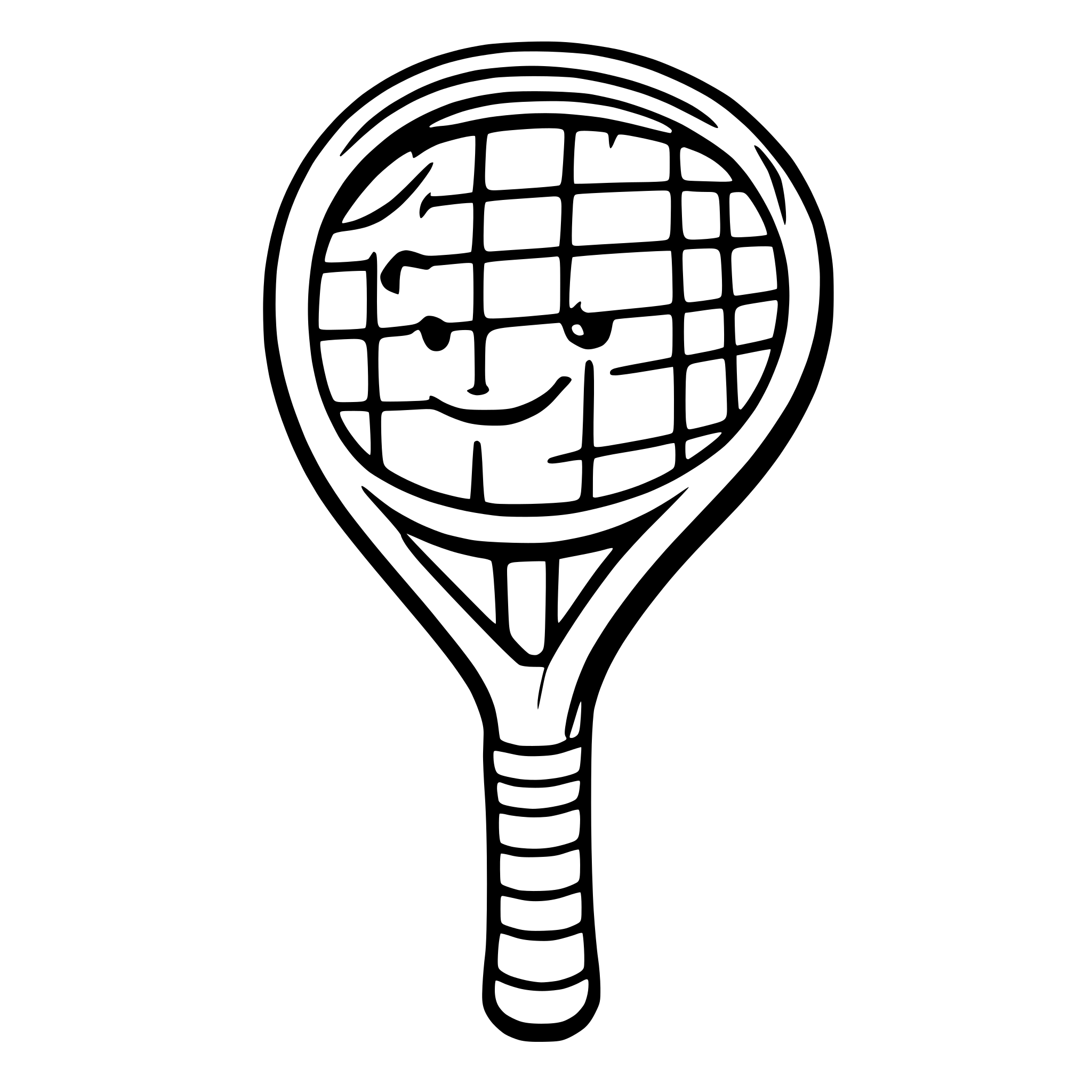 AI-generated SVG of 'Tennis racket'