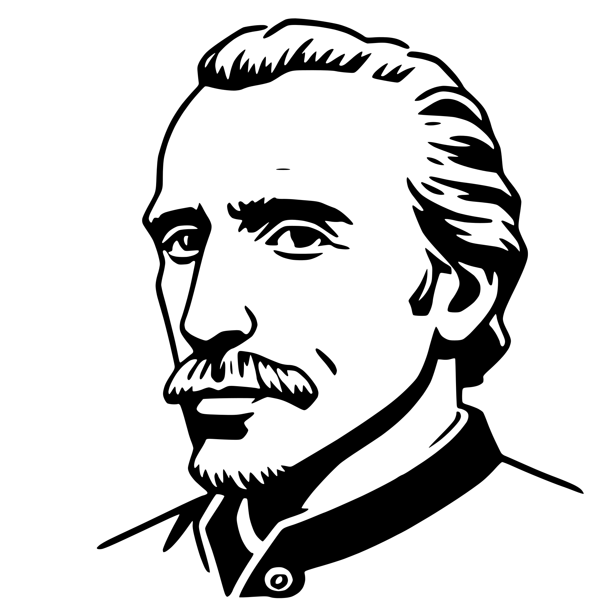 AI-generated SVG of 'vincent van gogh'