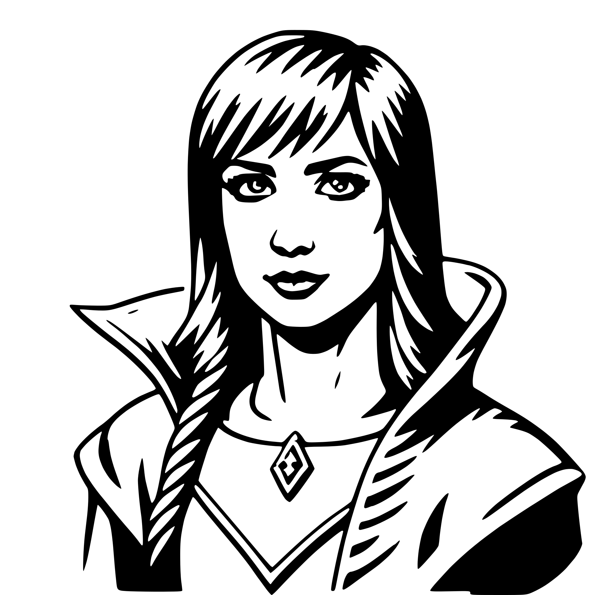 AI-generated SVG of a morrigan