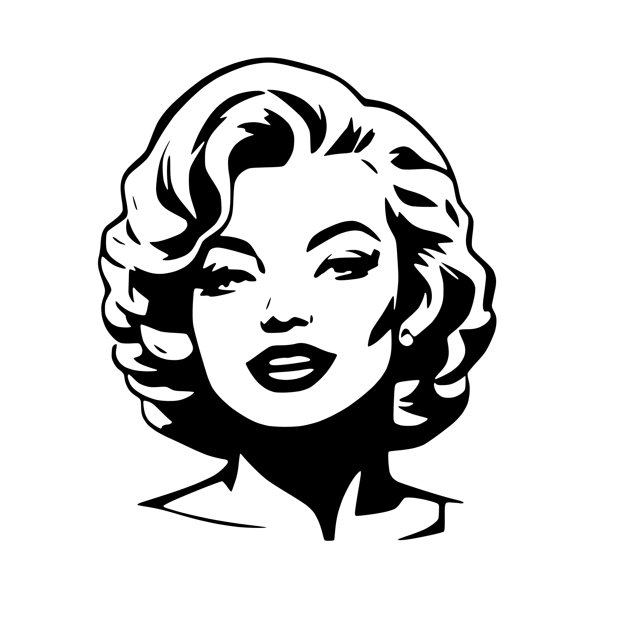 AI-generated SVG of a Marilyn Monroe