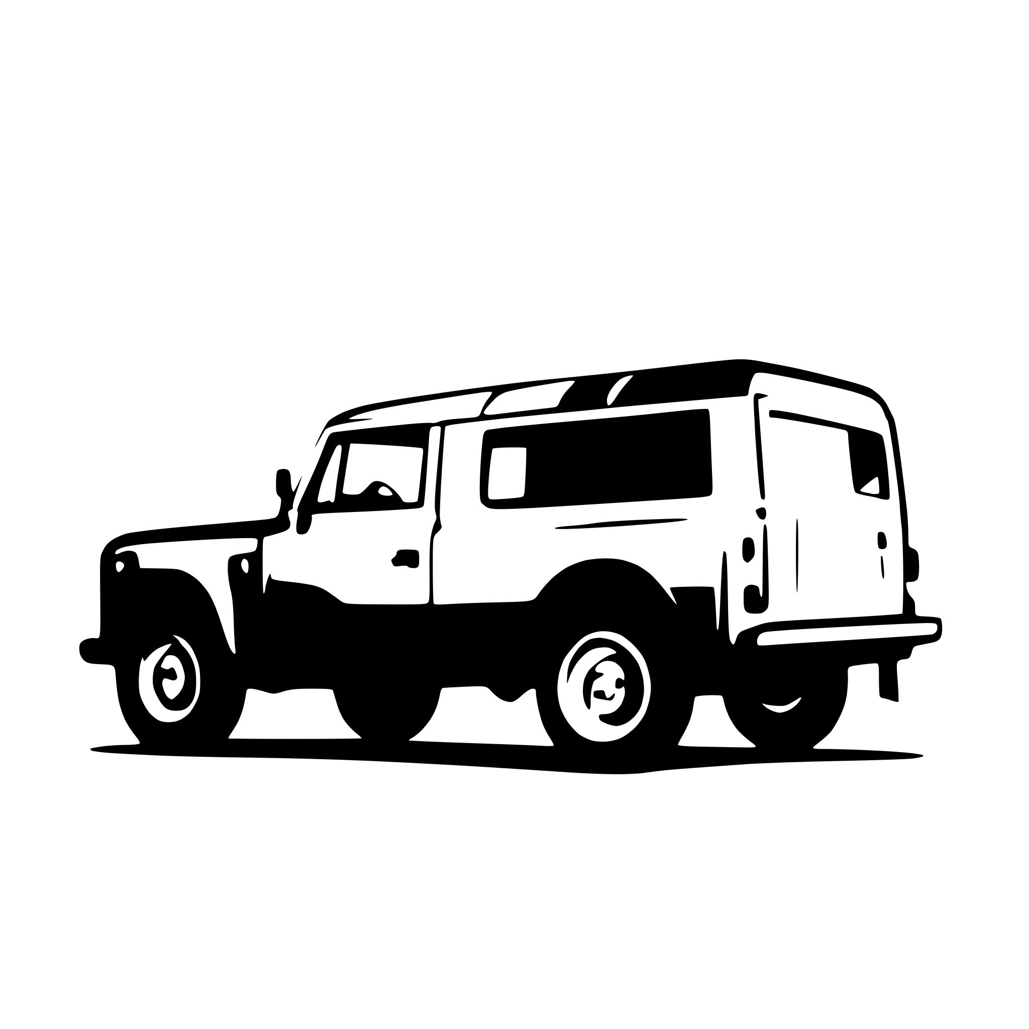 AI-generated SVG of a Defender 110 wagon classic silhouette side profile