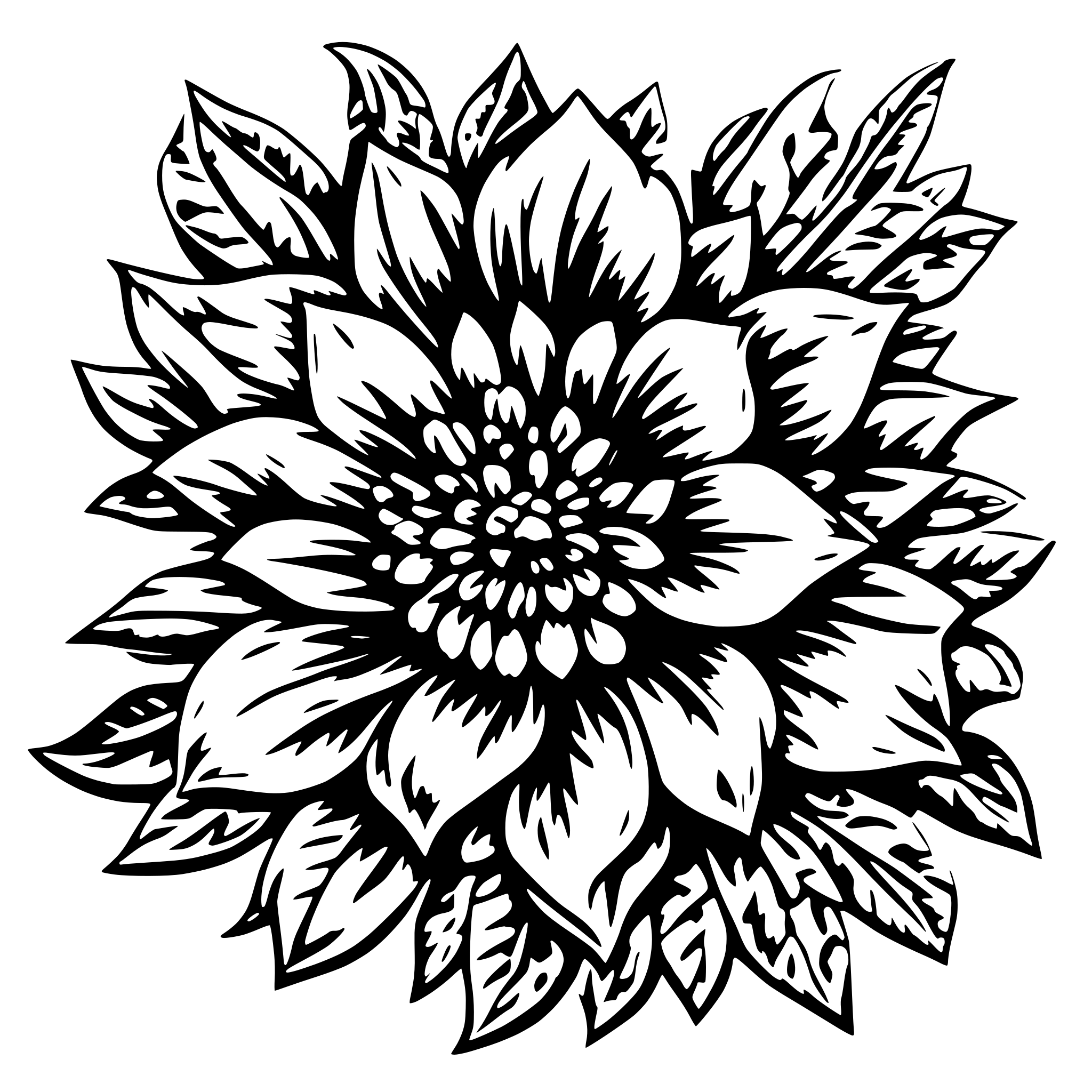 AI-generated SVG of a pattern ornamental flower