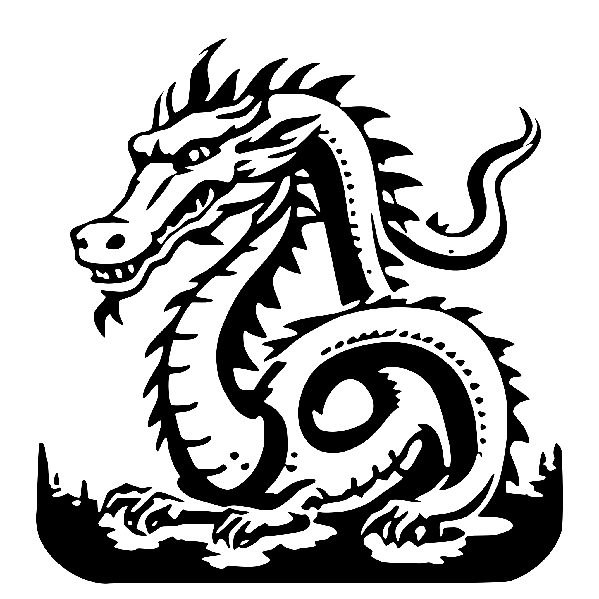 AI-generated SVG of 'traditional chinese dragon'