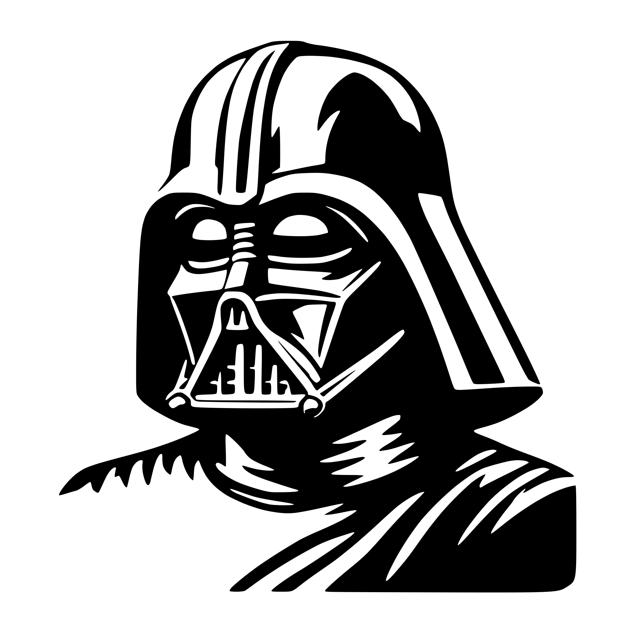 AI-generated SVG of a darth w