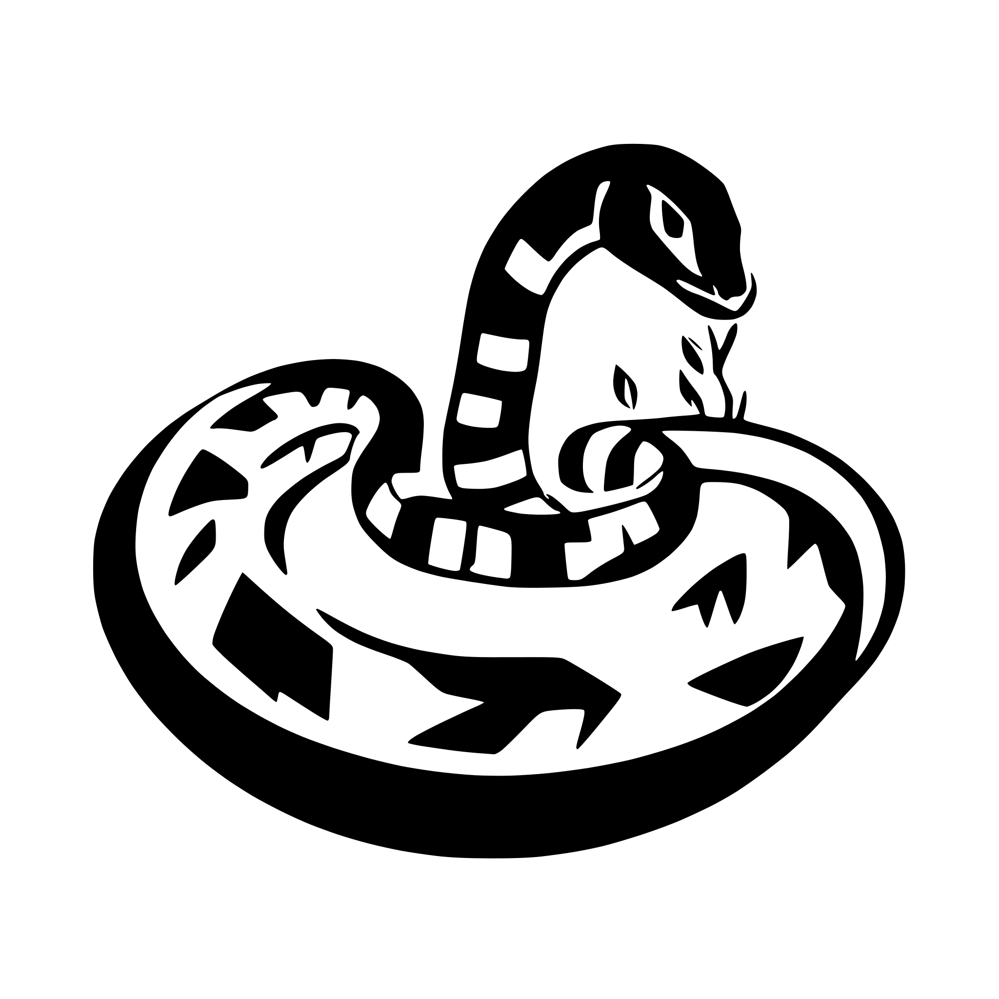 AI-generated SVG of a snake