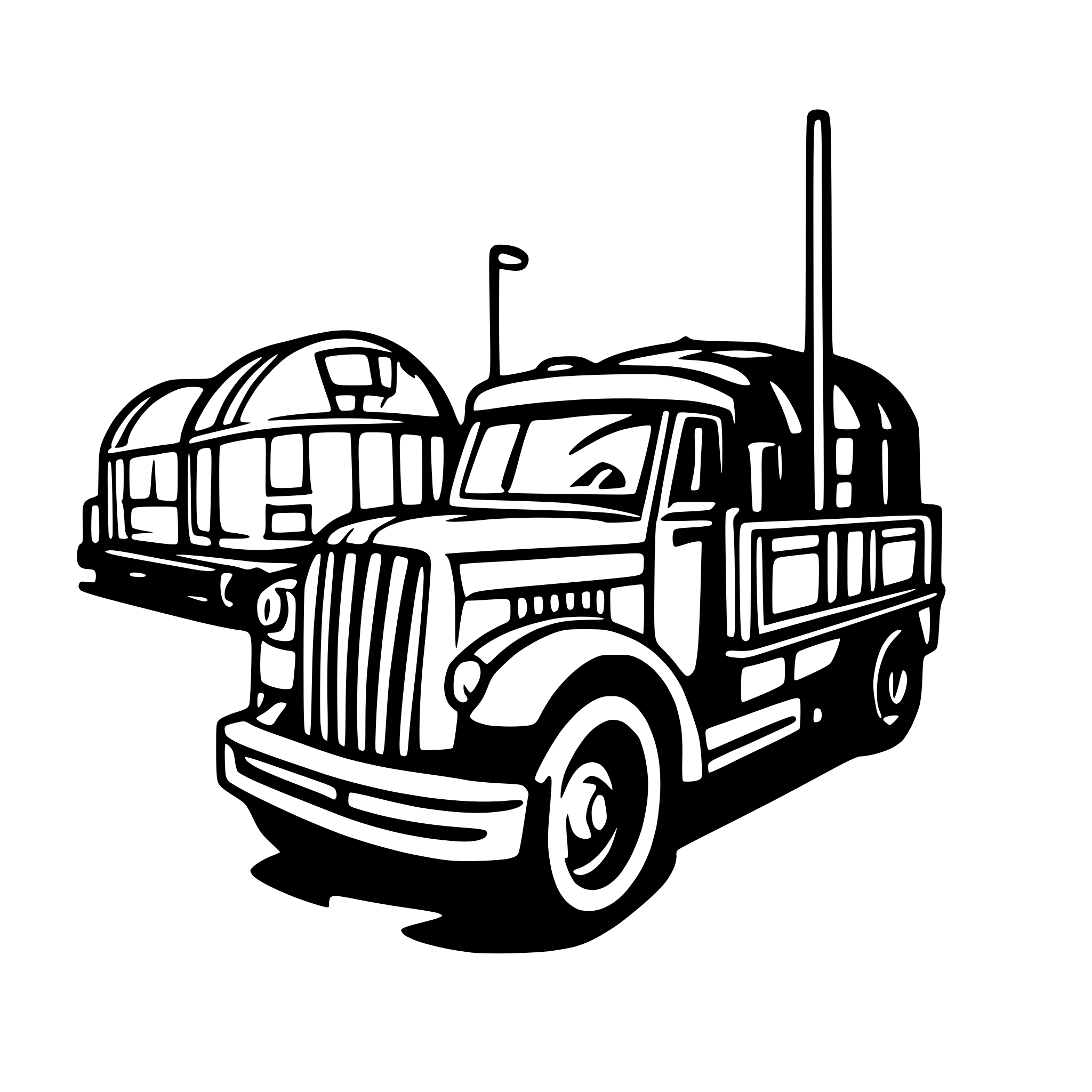 AI-generated SVG of a logo for a mechanic shop that services cane sugar train transport bins, please make sure the mesh and some tools is visible