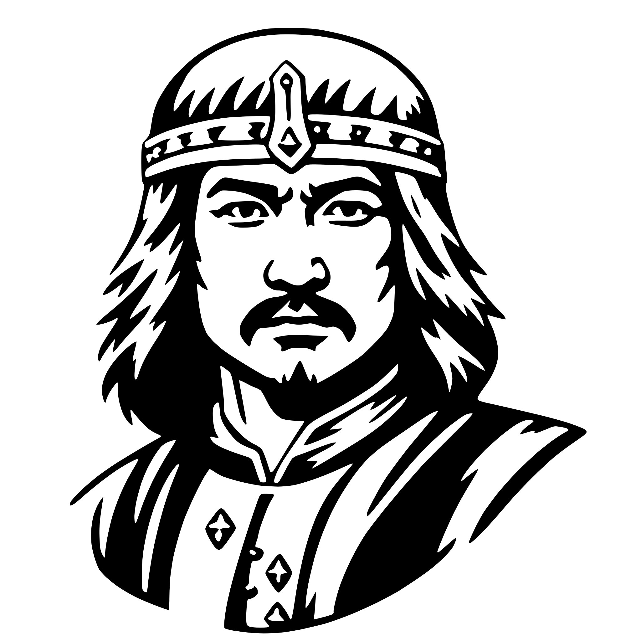 AI-generated SVG of 'genghis khan'