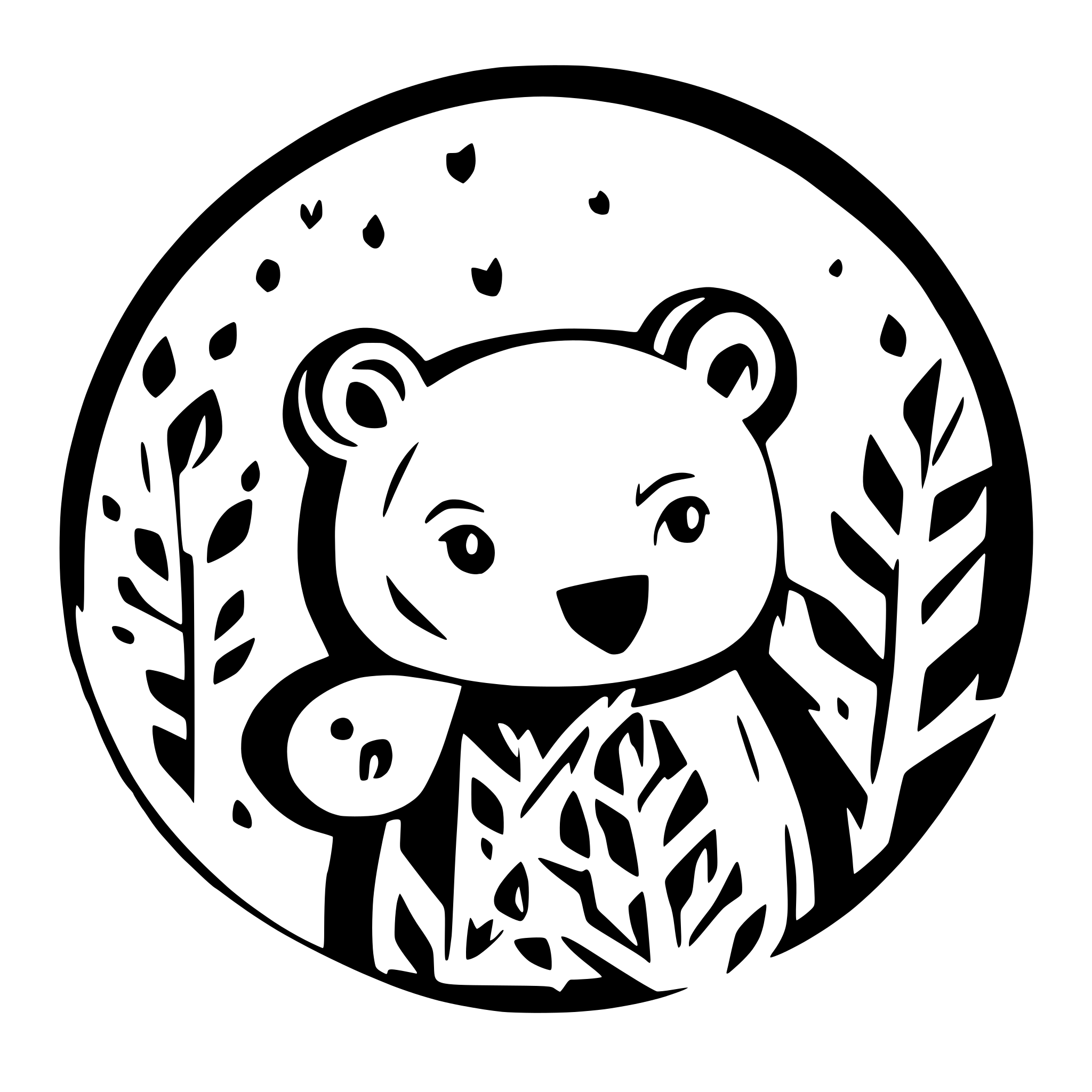 AI-generated SVG of a cute bear