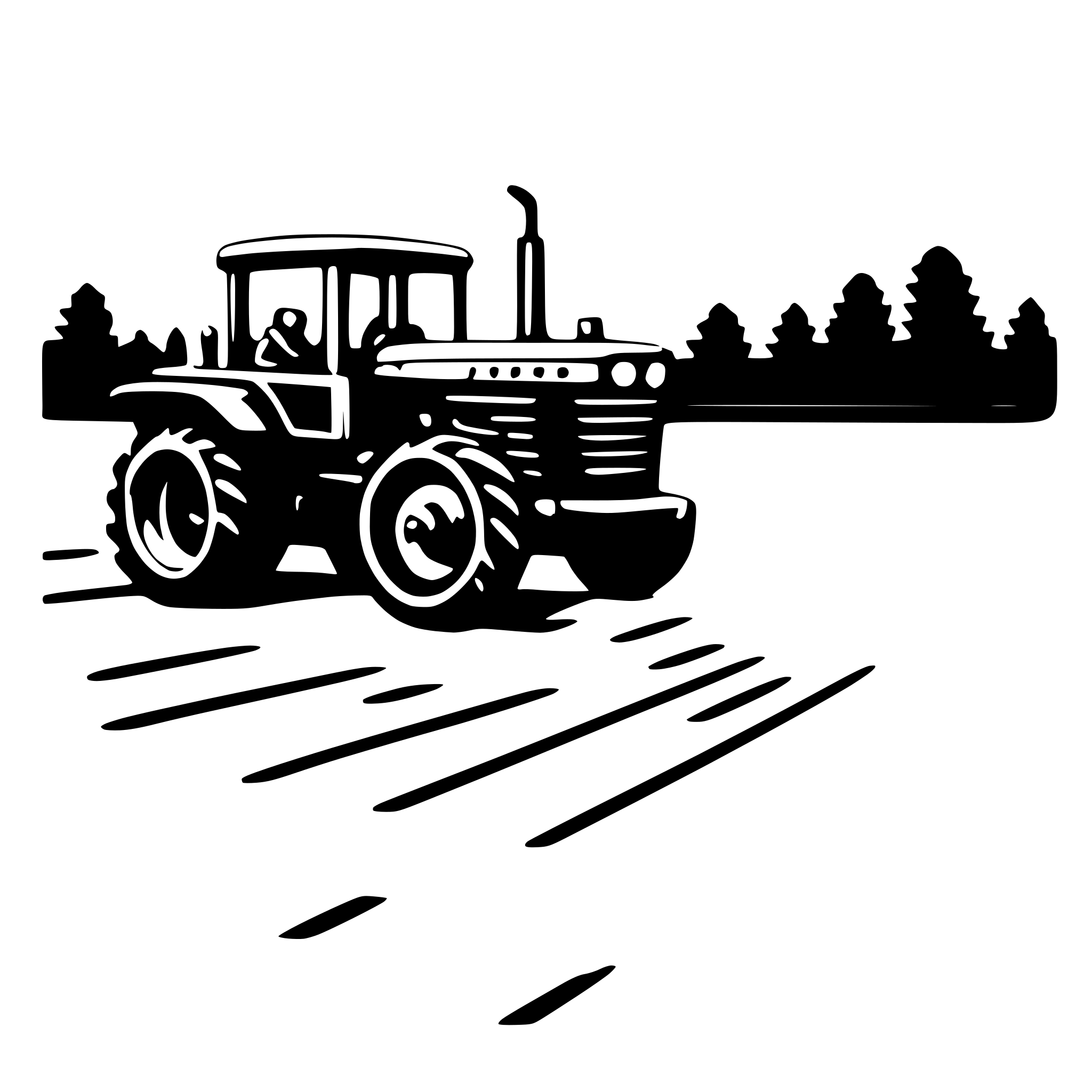 AI-generated SVG of 'john deere tracktor pulling'