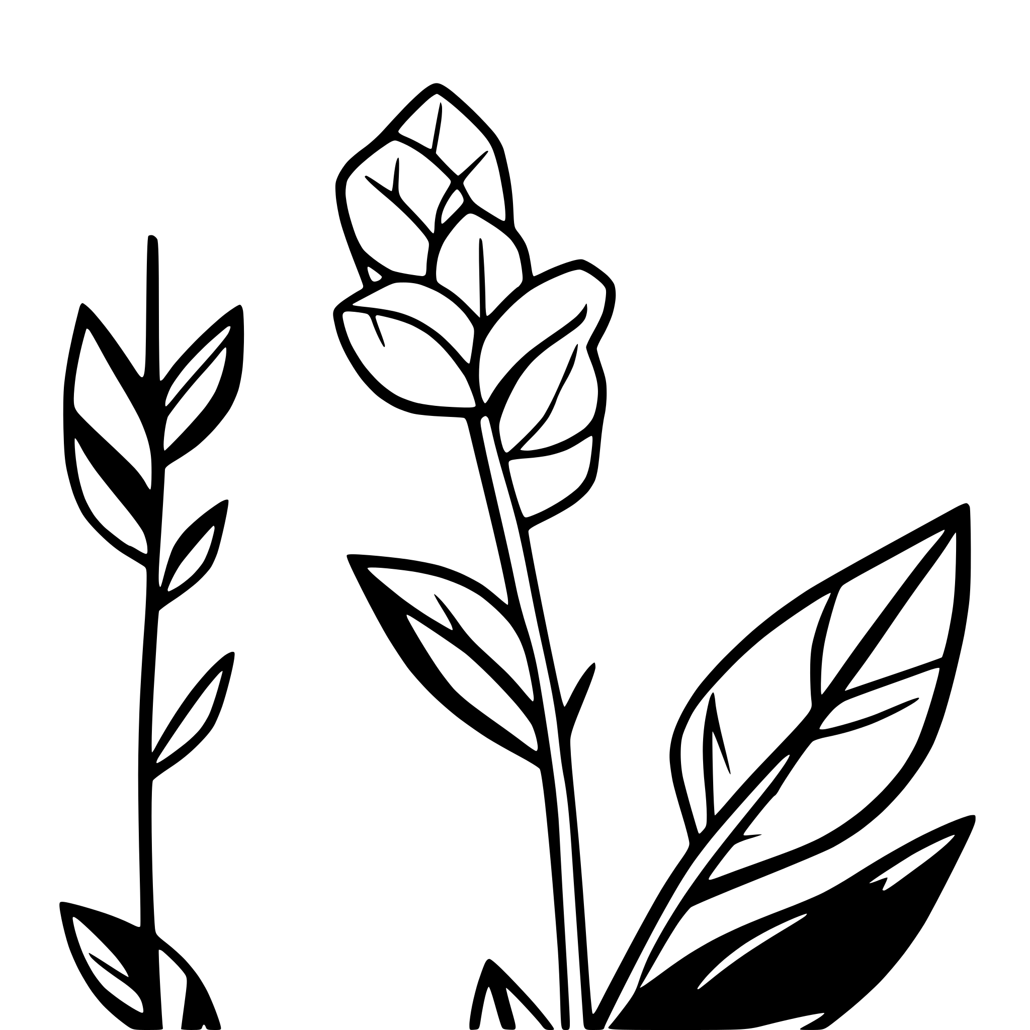 AI-generated SVG of a Floral tattoo minimalist fine-line design