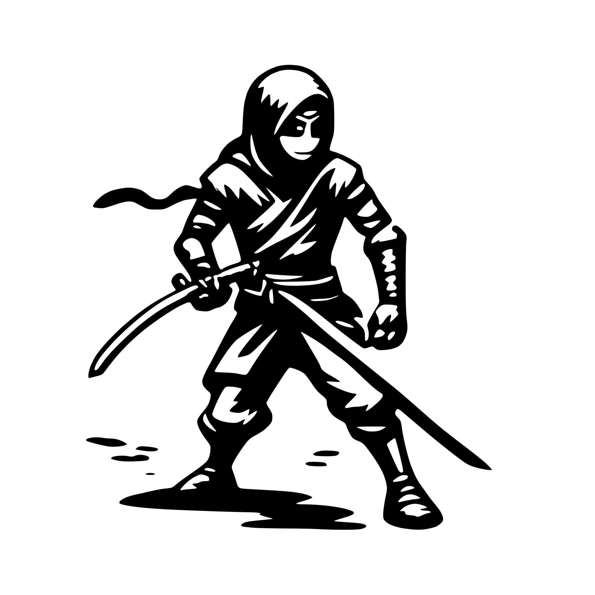 AI-generated SVG of a ninja